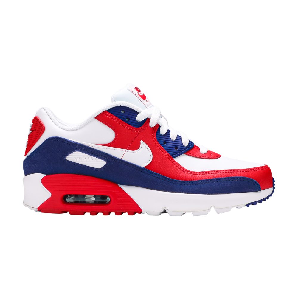 Pre-owned Nike Air Max 90 Leather Gs 'usa 2020' | White | Kid's Size 6