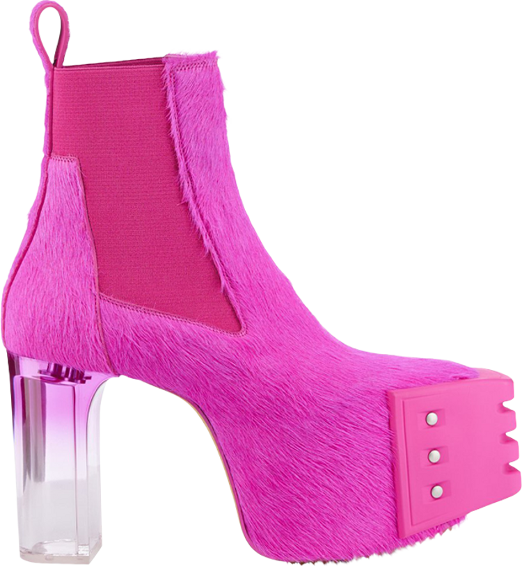 Rick Owens Wmns Grilled Platform Boot Hot Pink Fuchsia Clear