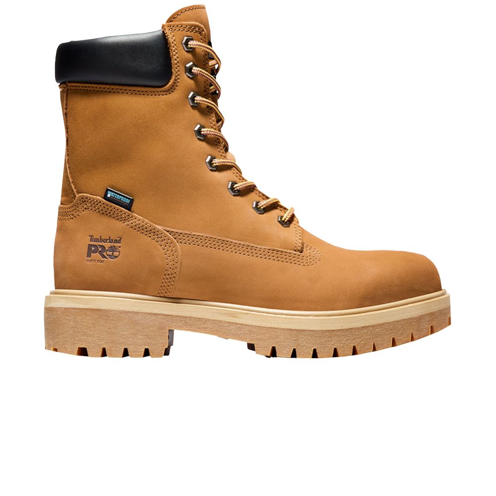Pre-owned Timberland Direct Attach 8 Inch Soft Toe Waterproof Boot 'wheat' In Tan