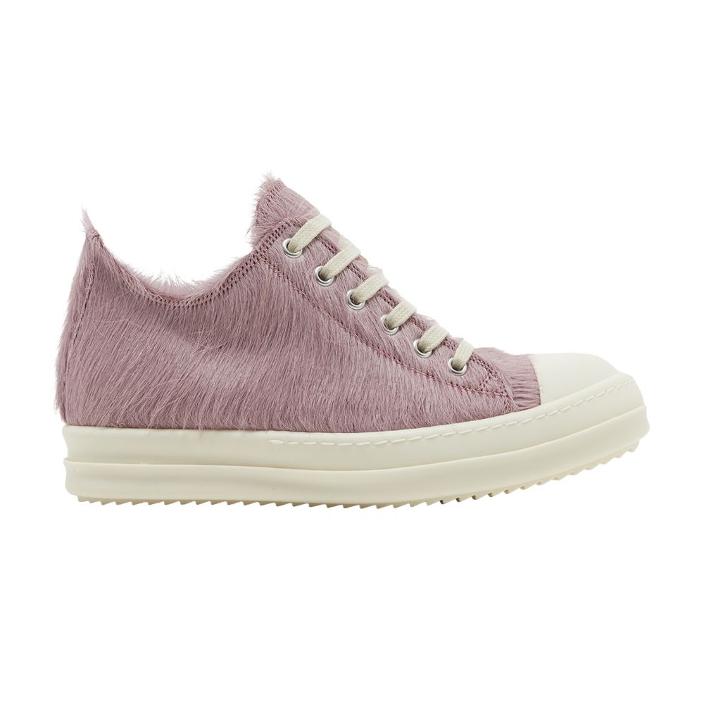 Pre-owned Rick Owens Wmns Lido Runway Low Sneaker 'dusty Pink Cow Fur' | Women's Size 39