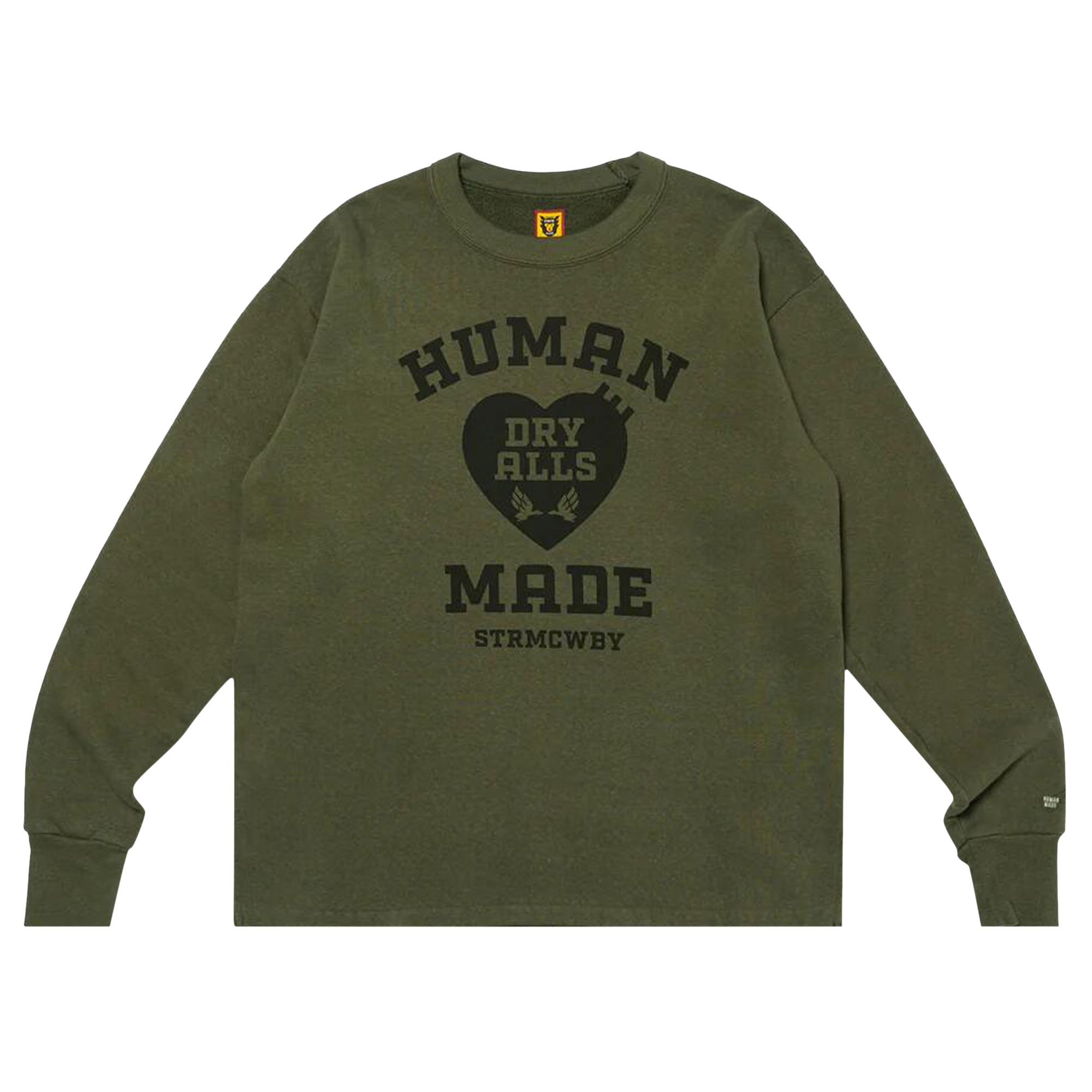 HUMAN MADE HUMAN MADE MILITARY SWEATSHIRT 'OLIVE DRAB'