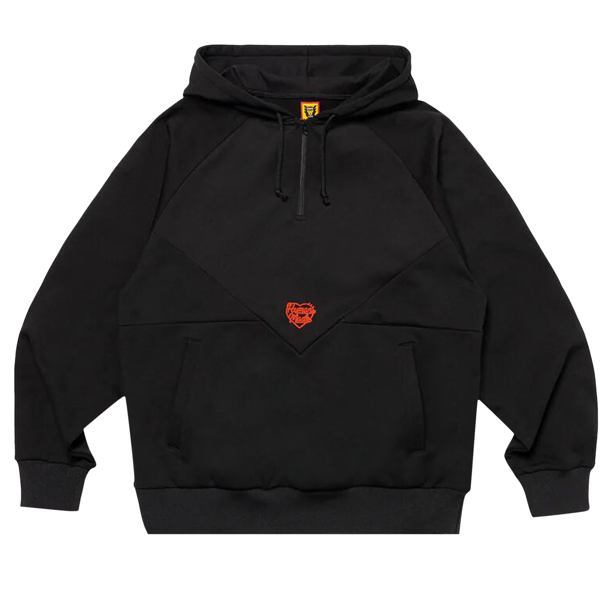 HUMAN MADE HUMAN MADE HALF ZIP HOODIE 'BLACK'