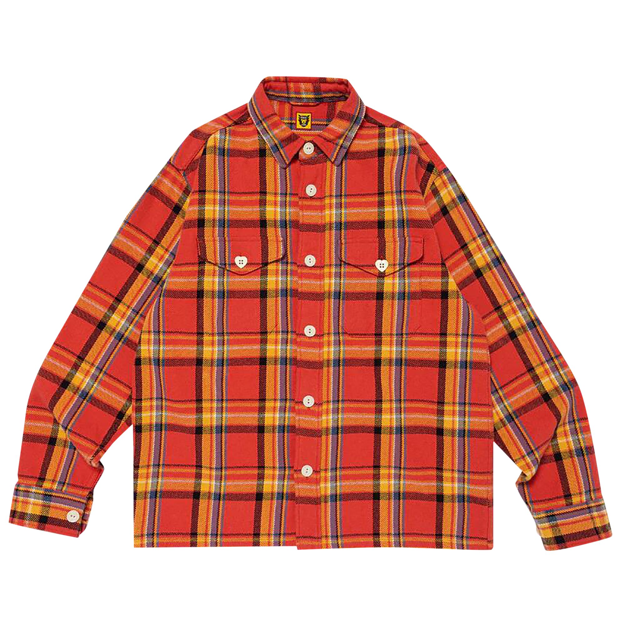 HUMAN MADE HUMAN MADE CHECK SHIRT 'ORANGE'
