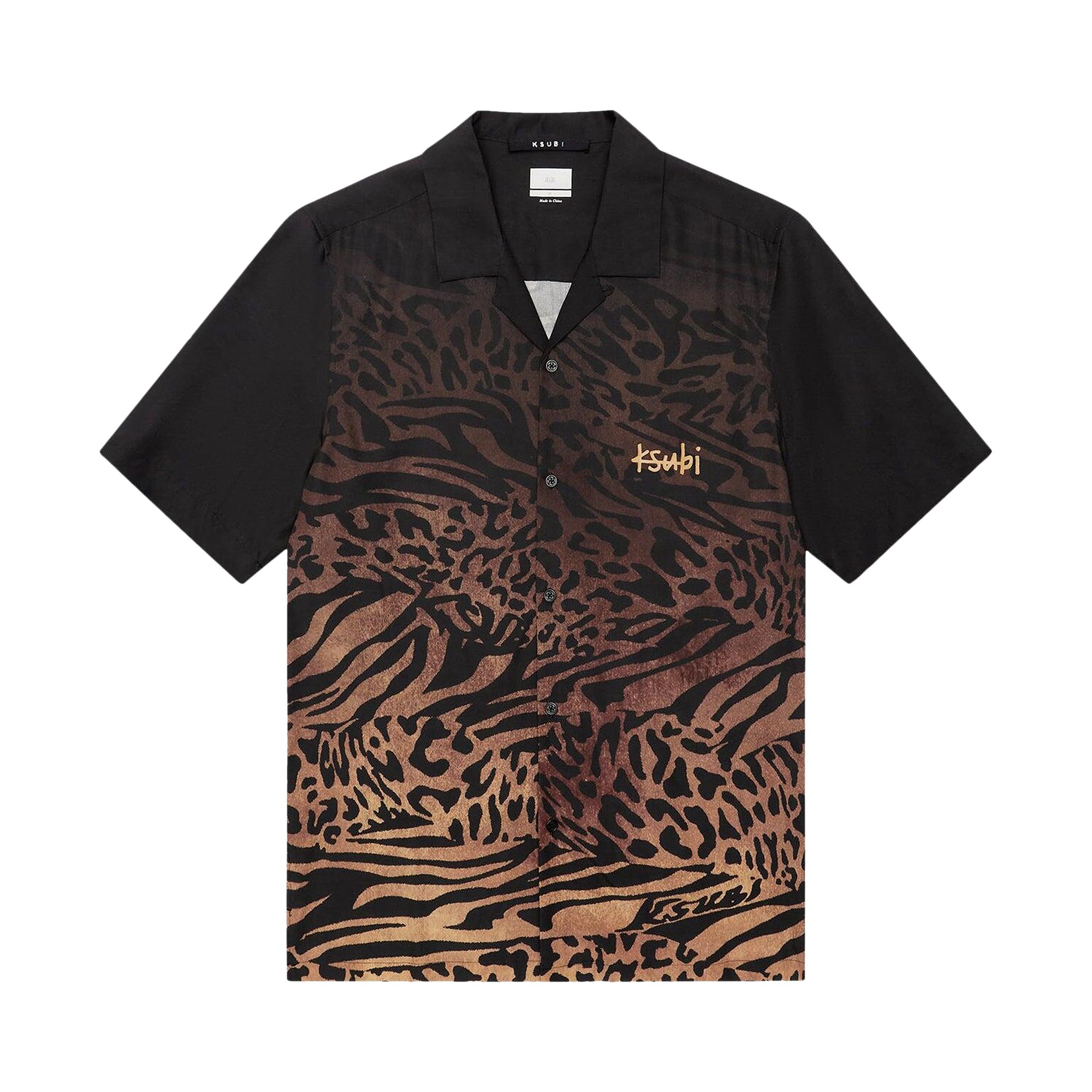 Pre-owned Ksubi Sinners Resort Shirt 'leopard' | Brown | Men's Size S