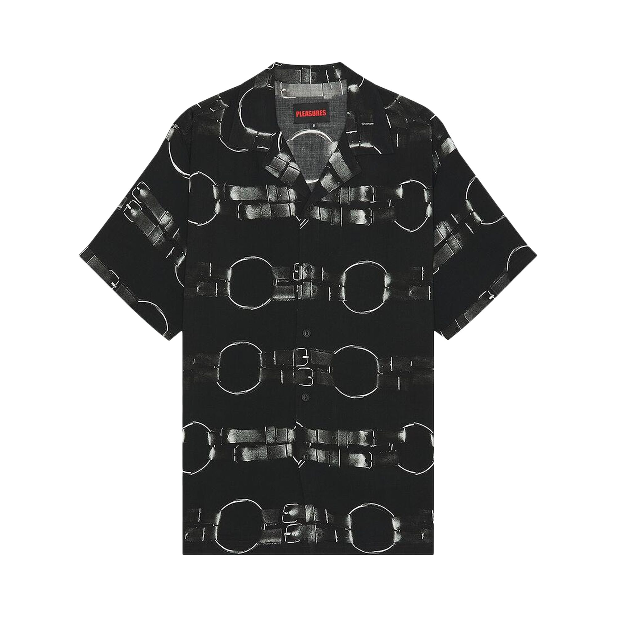 Pre-owned Pleasures Straps Button Down 'black' | Men's Size L