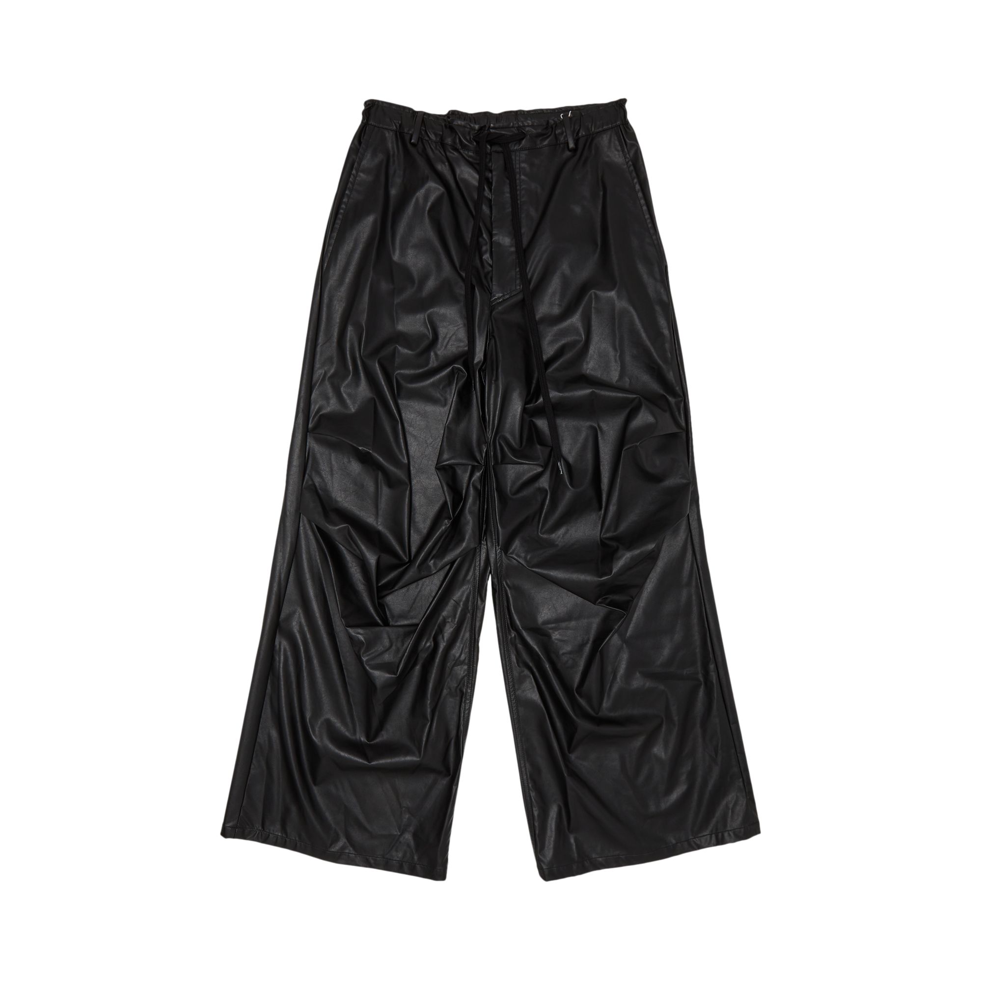 MM6 Maison Margiela Lightweight Faux Leather Pants 'Black' | Women's Size 38