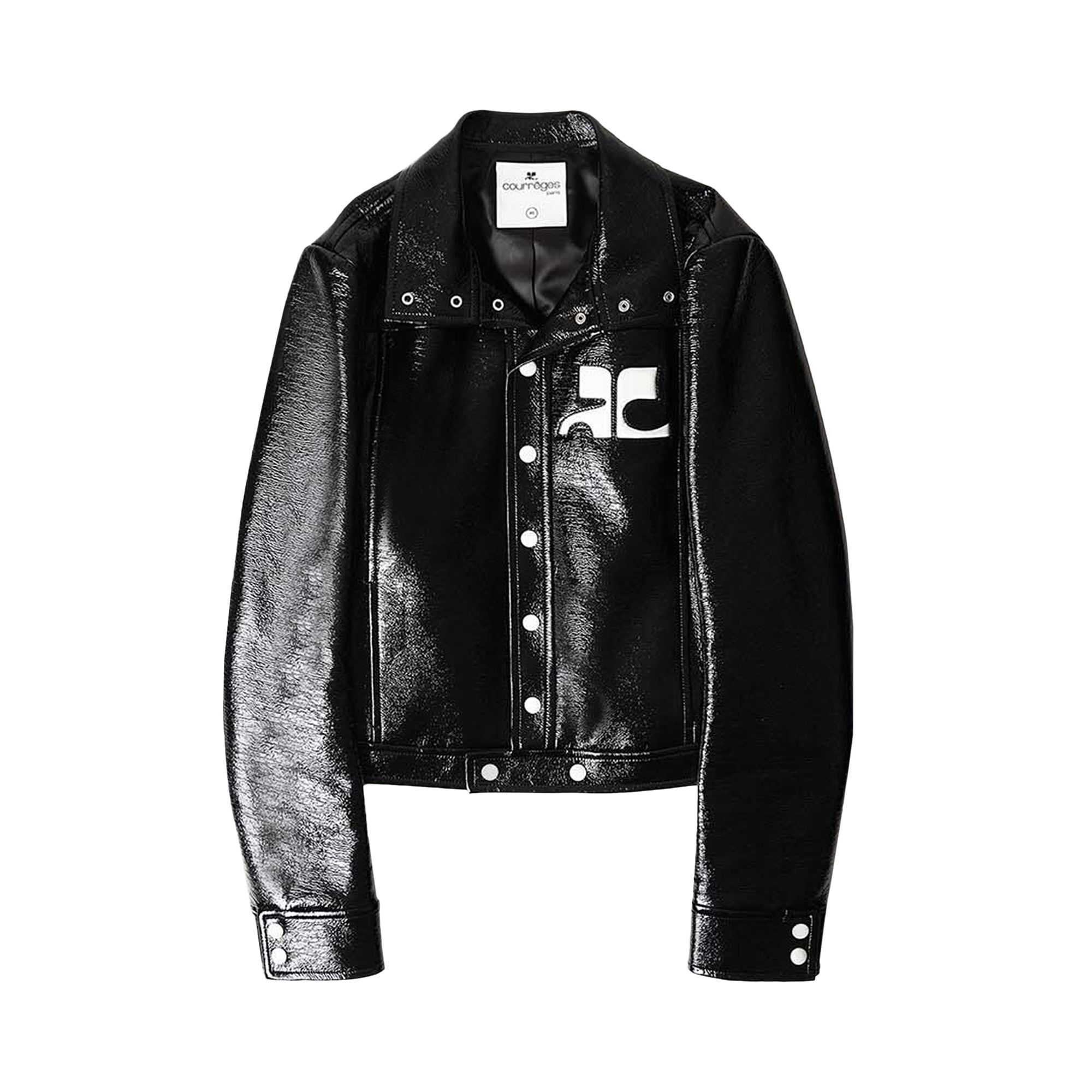 Pre-owned Courrèges Reedition Vinyl Jacket 'black' | Men's Size 52