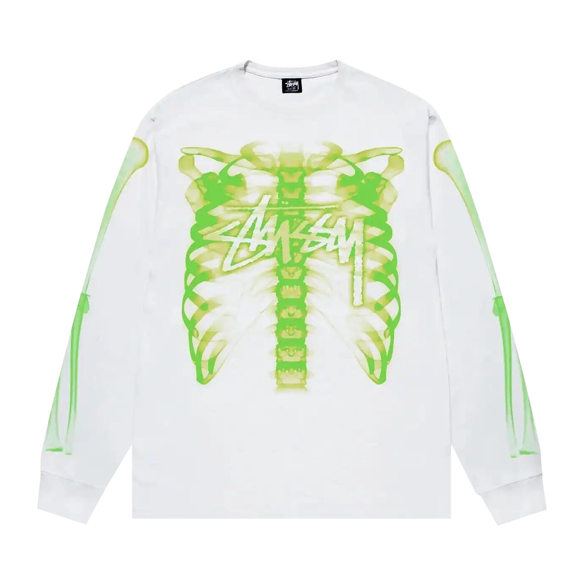 Pre-owned Stussy Rib Cage 3m Long-sleeve Tee 'white'