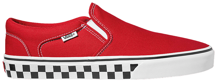 Vans Asher Checkerboard   Racing Red
