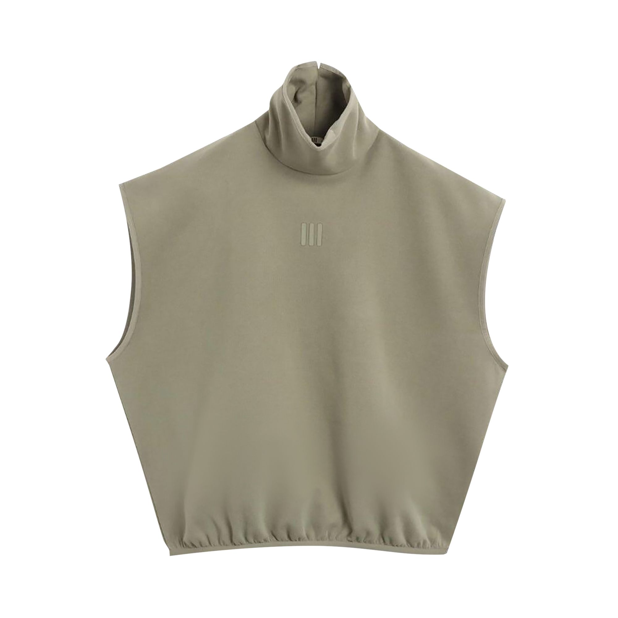 Pre-owned Adidas Originals Adidas X Fear Of God Athletics Mock Neck Muscle Sweatshirt 'clay' | Tan | Women's Size Xs