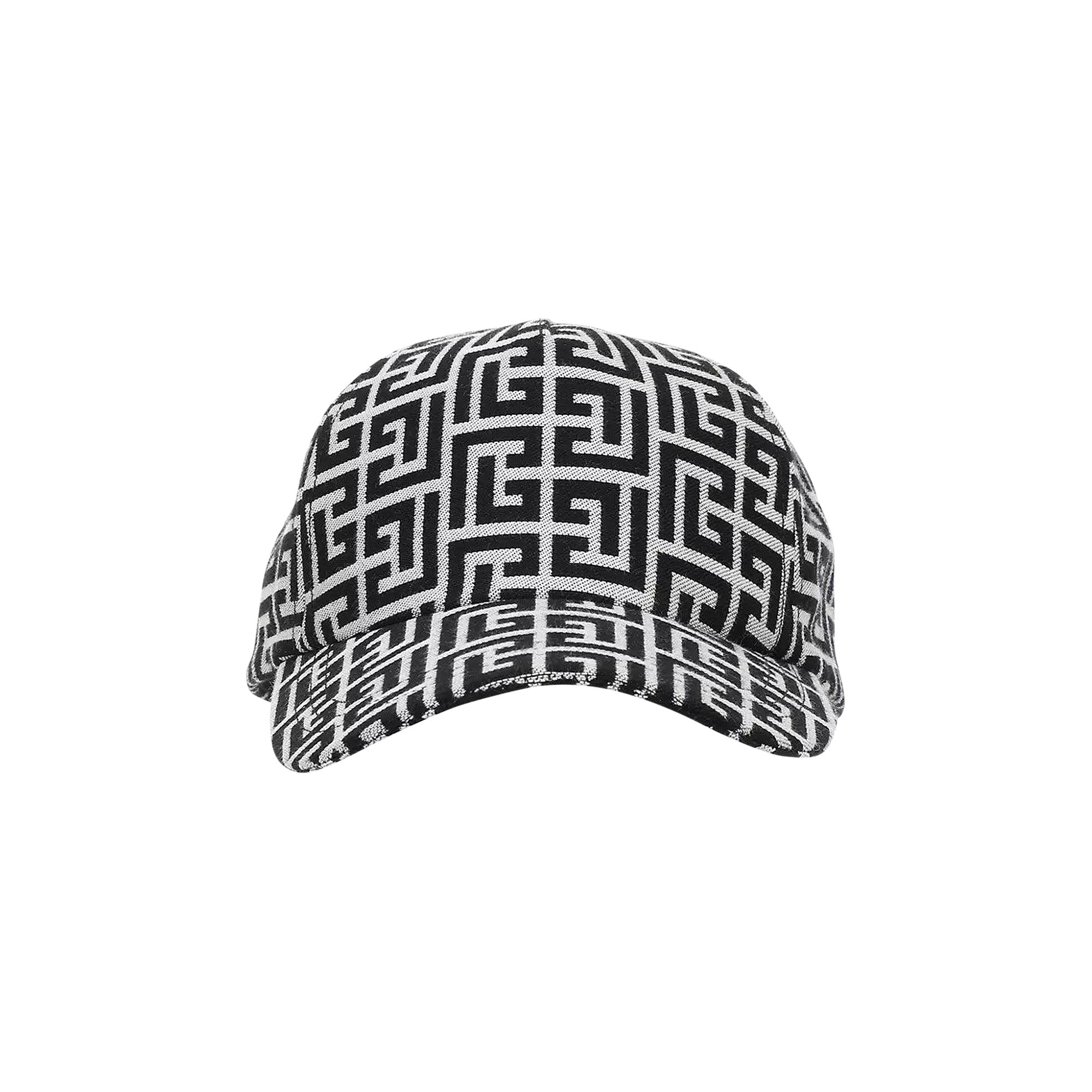 Balmain Monogam Jacquard Wool Cap 'Black' | Men's Size 0