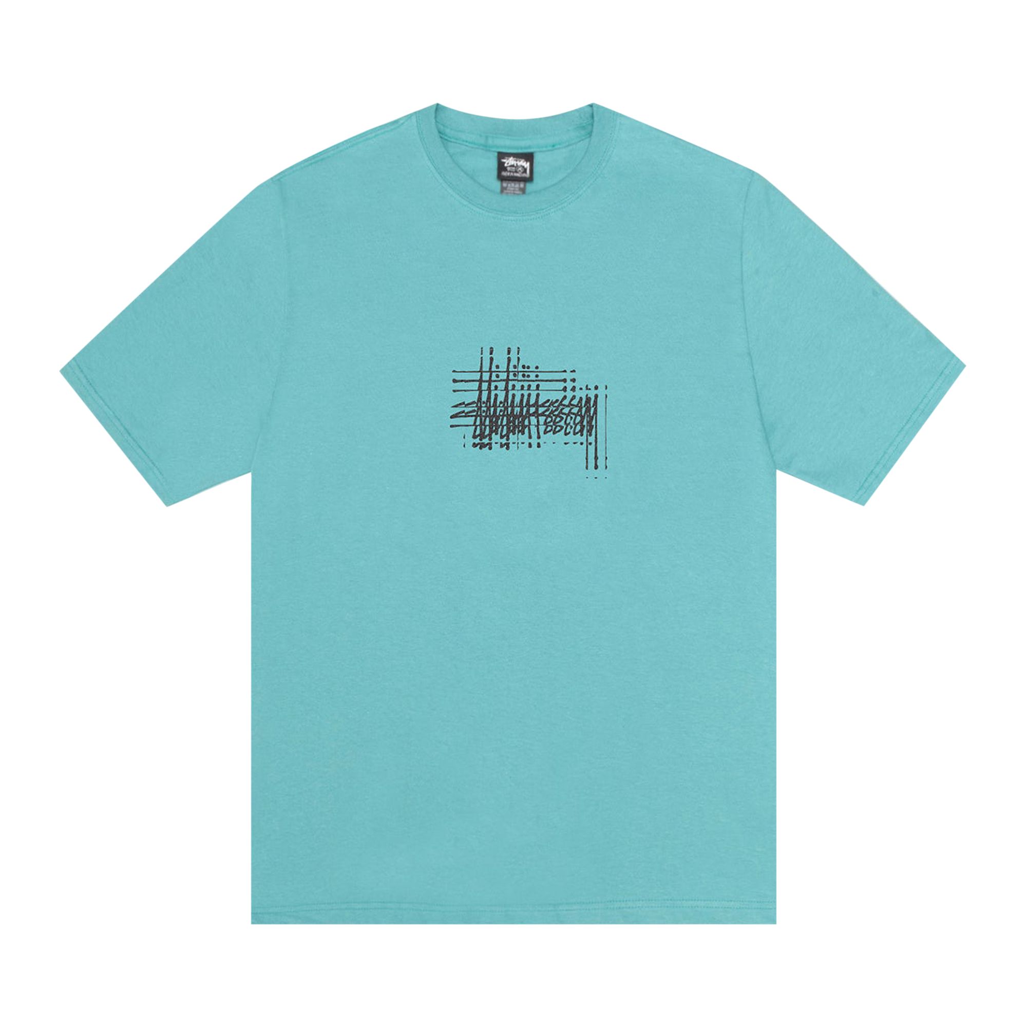Pre-owned Stussy Refracted Tee 'ocean' In Teal