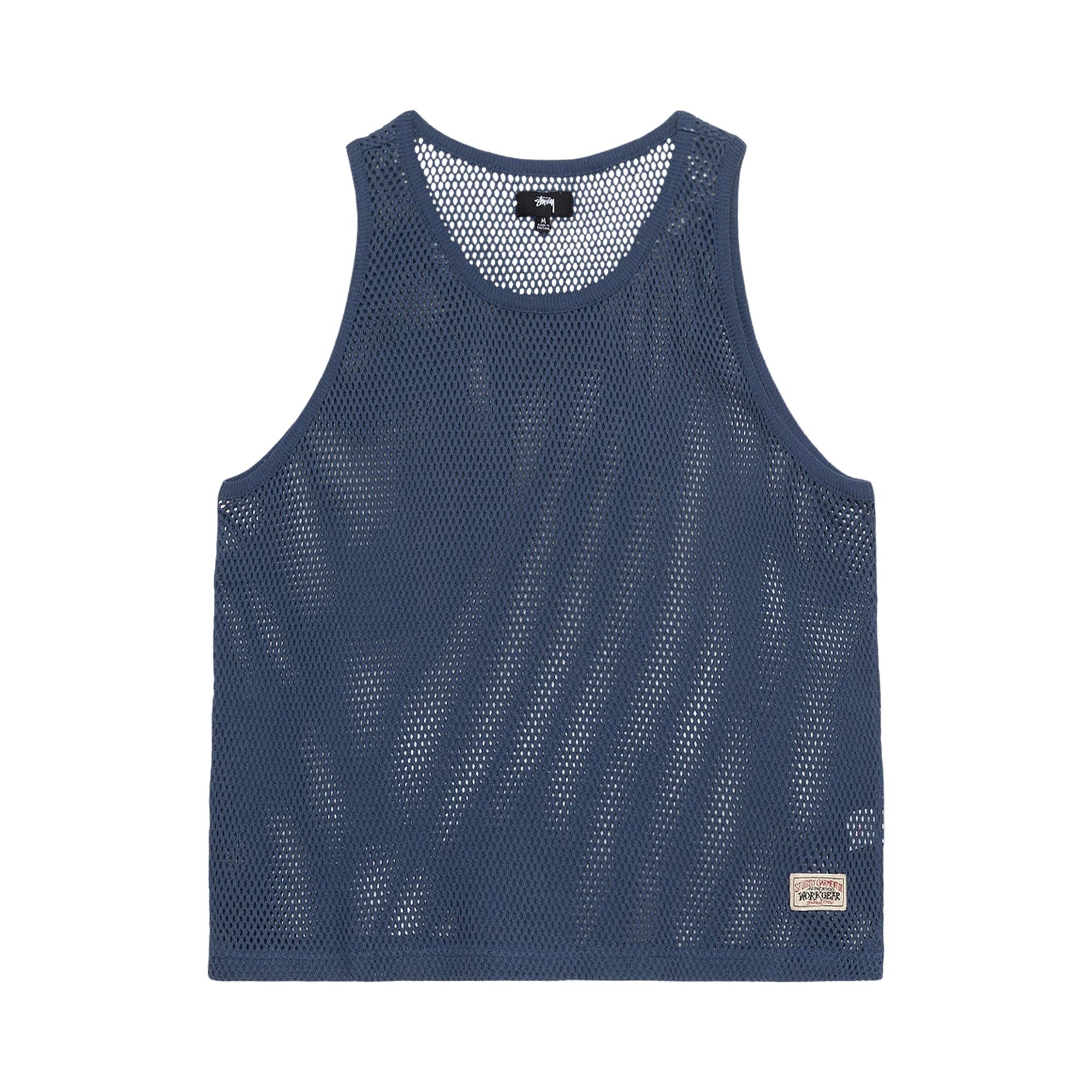 Stussy Big Mesh Tank 'Navy' | Blue | Men's Size S