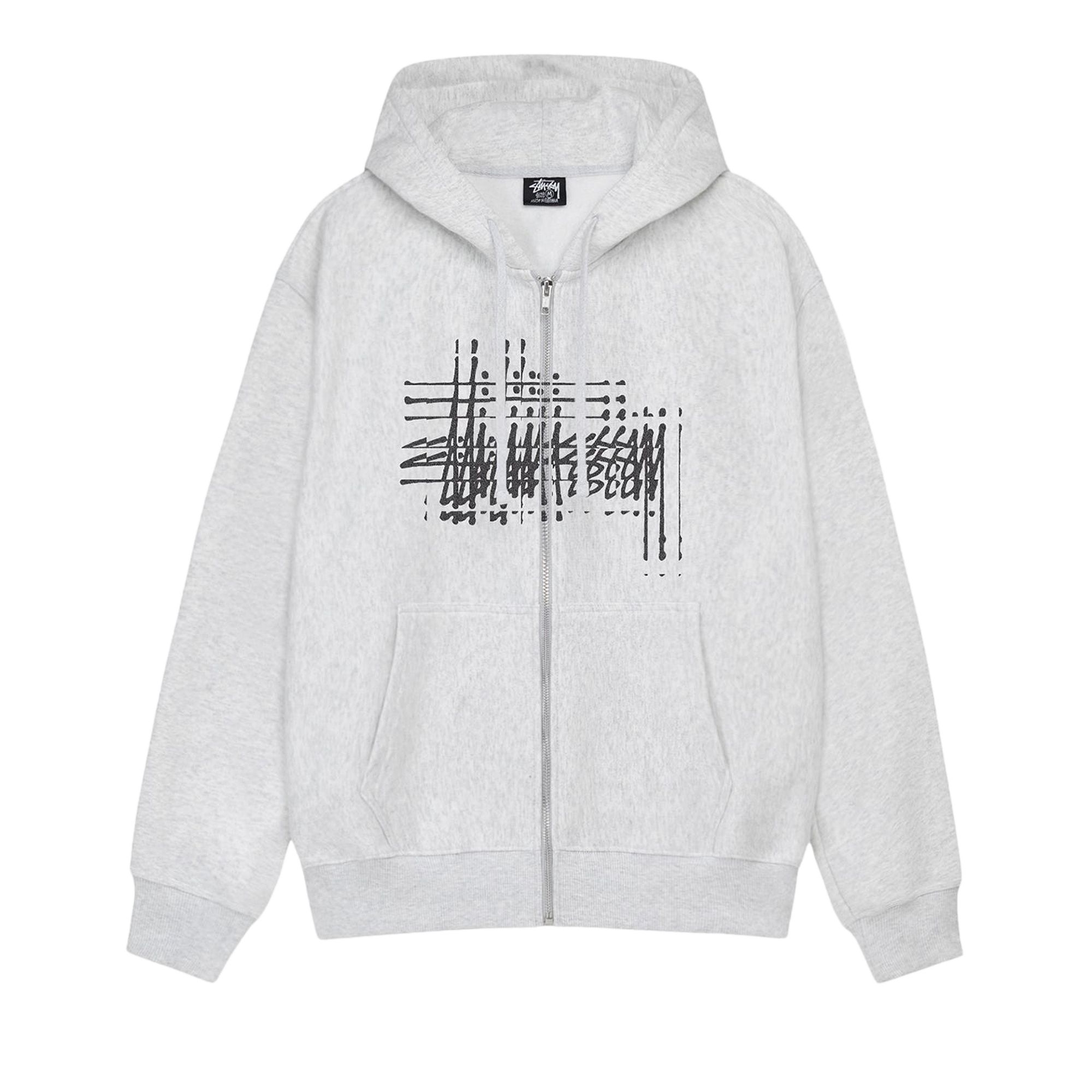 Stussy Refracted Zip Hoodie 'Ash Heather' | Grey | Men's Size L
