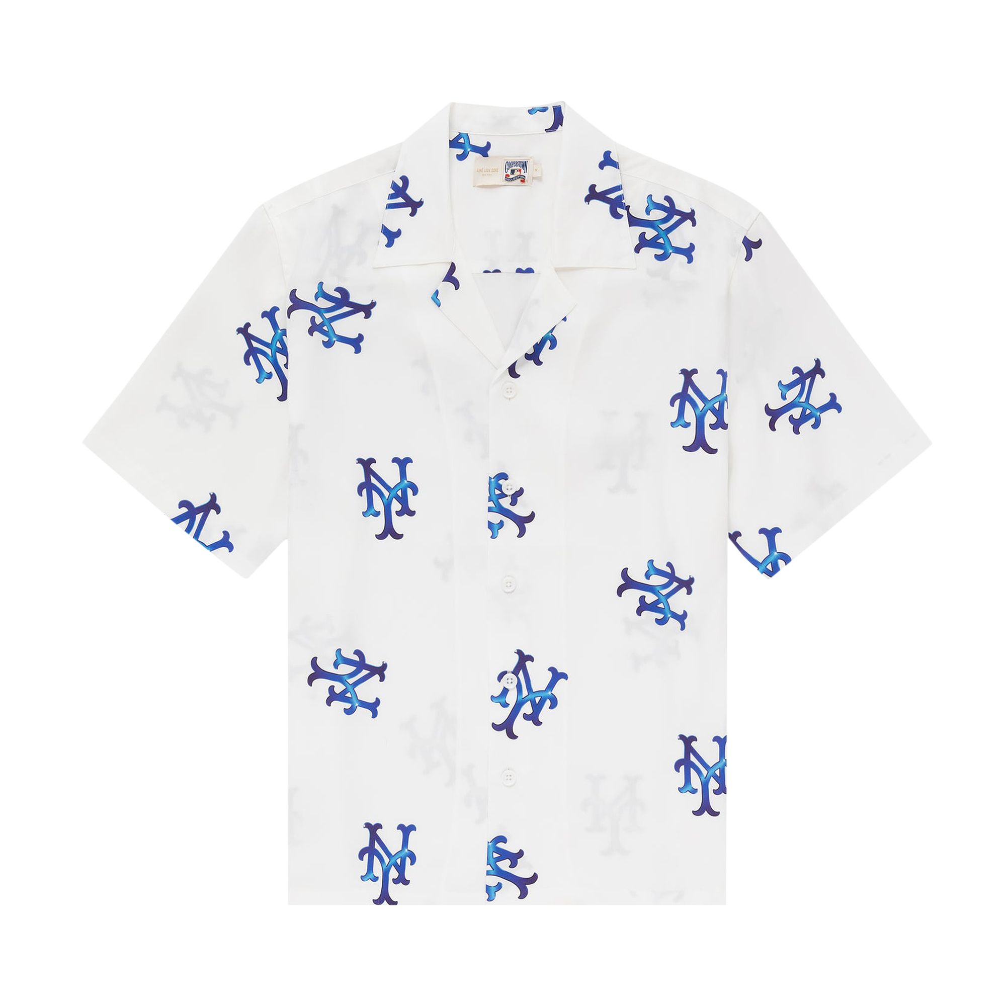 Pre-owned Aimé Leon Dore X New York Mets Leisure Shirt 'bright White/print' | Men's Size Xl