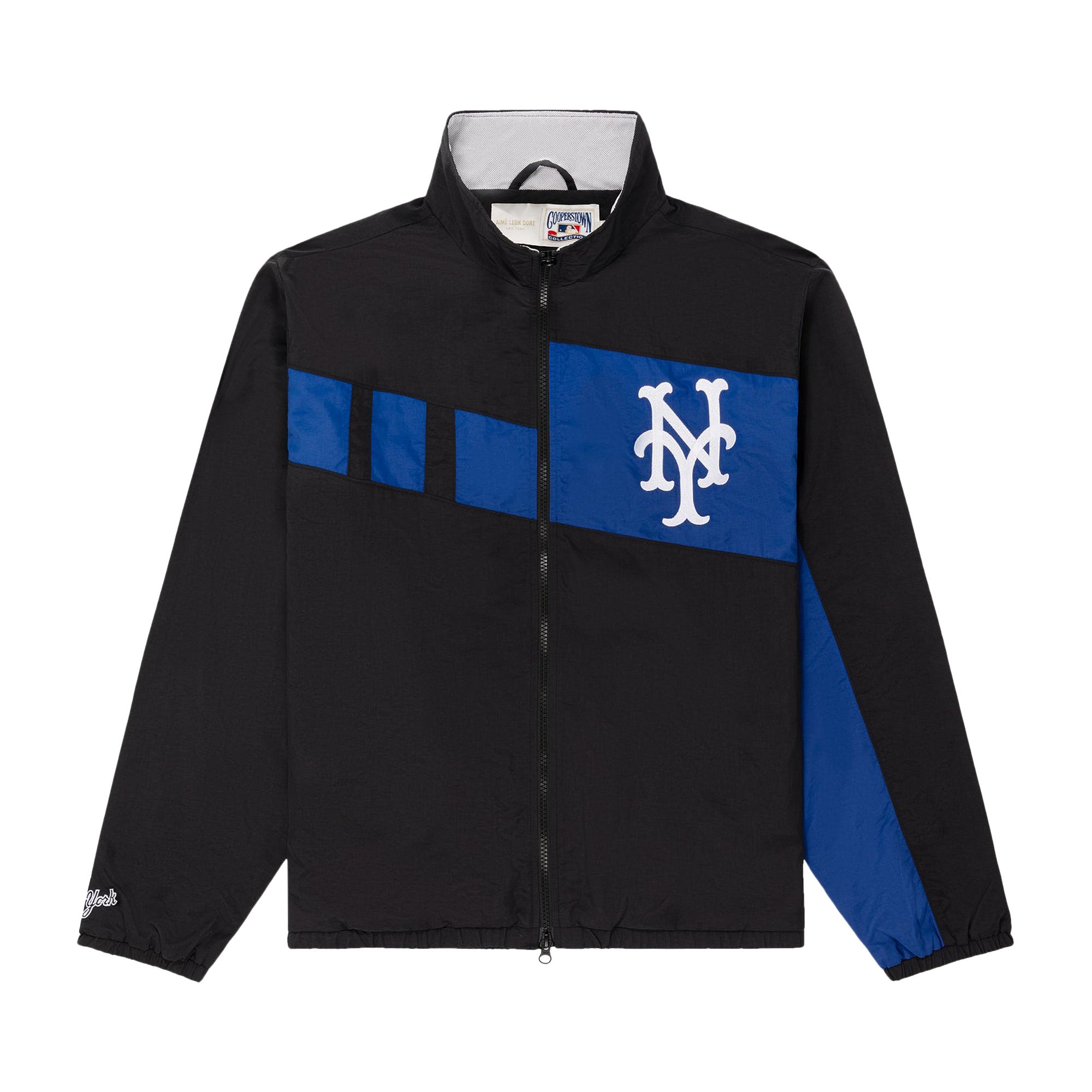 Pre-owned Aimé Leon Dore X New York Mets Colorblock Windbreaker 'jet Black' | Men's Size Xl