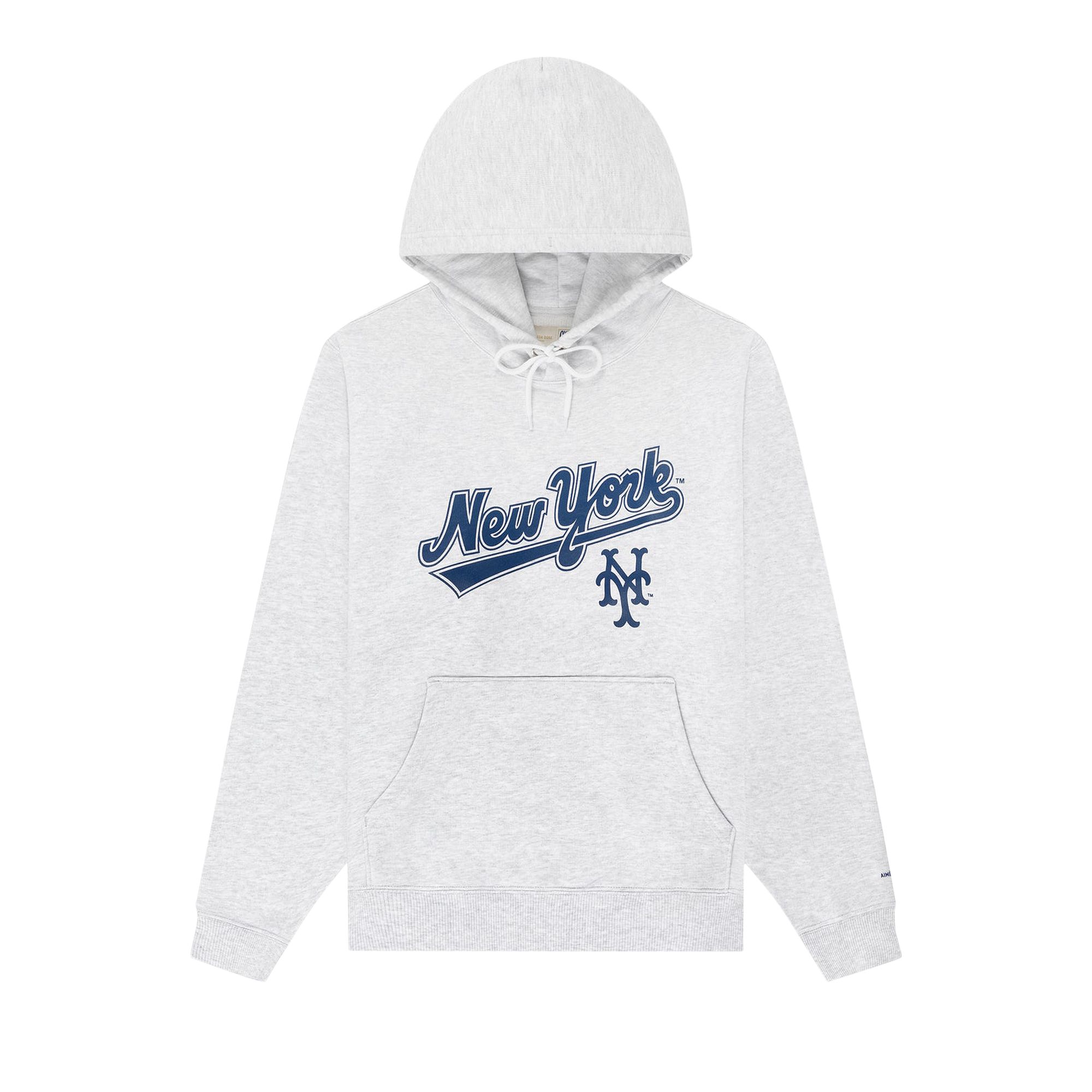 Pre-owned Aimé Leon Dore X New York Mets Logo Hoodie 'silver Mix' | Grey | Men's Size Xl