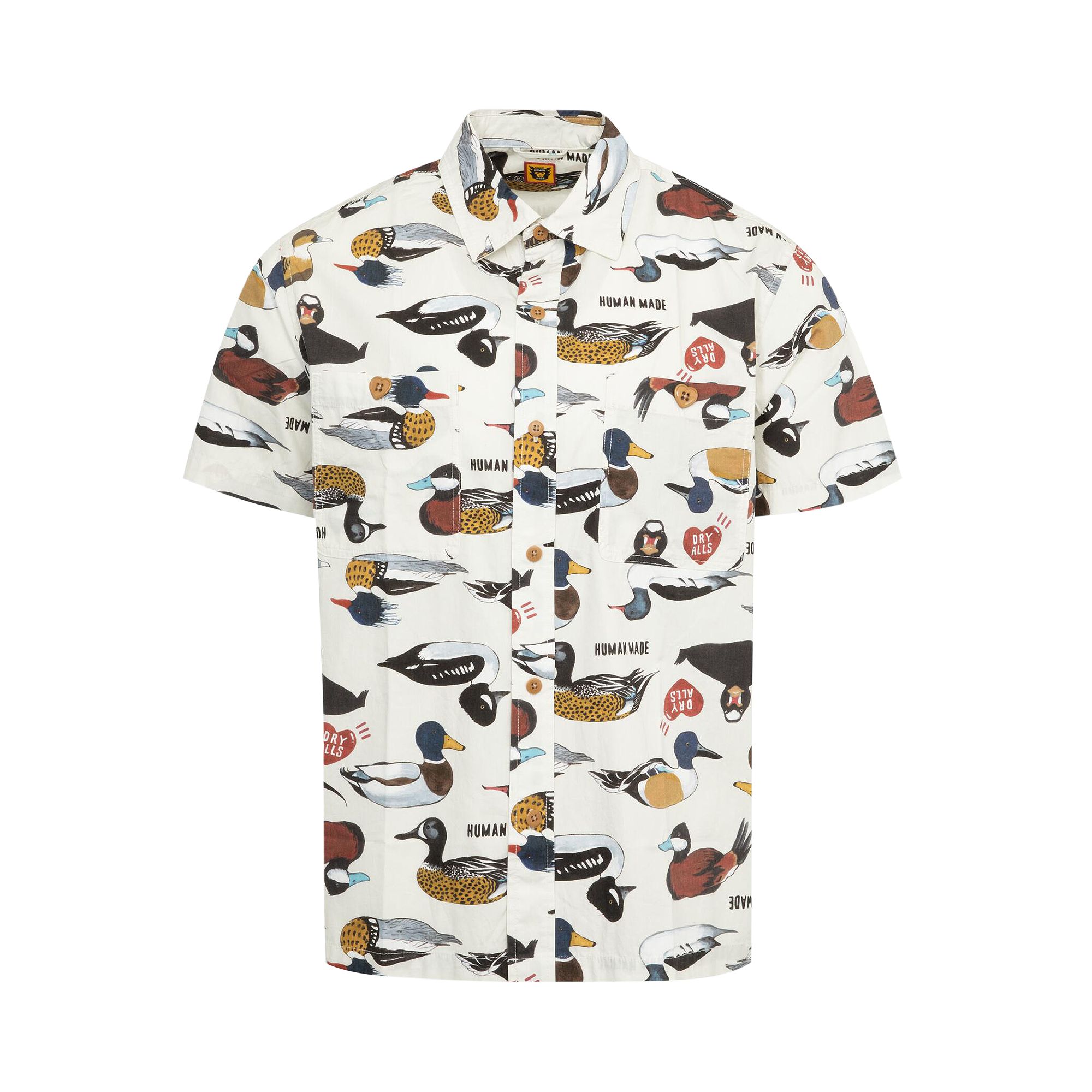 Pre-owned Human Made Duck Short-sleeve Shirt 'white' | Men's Size L