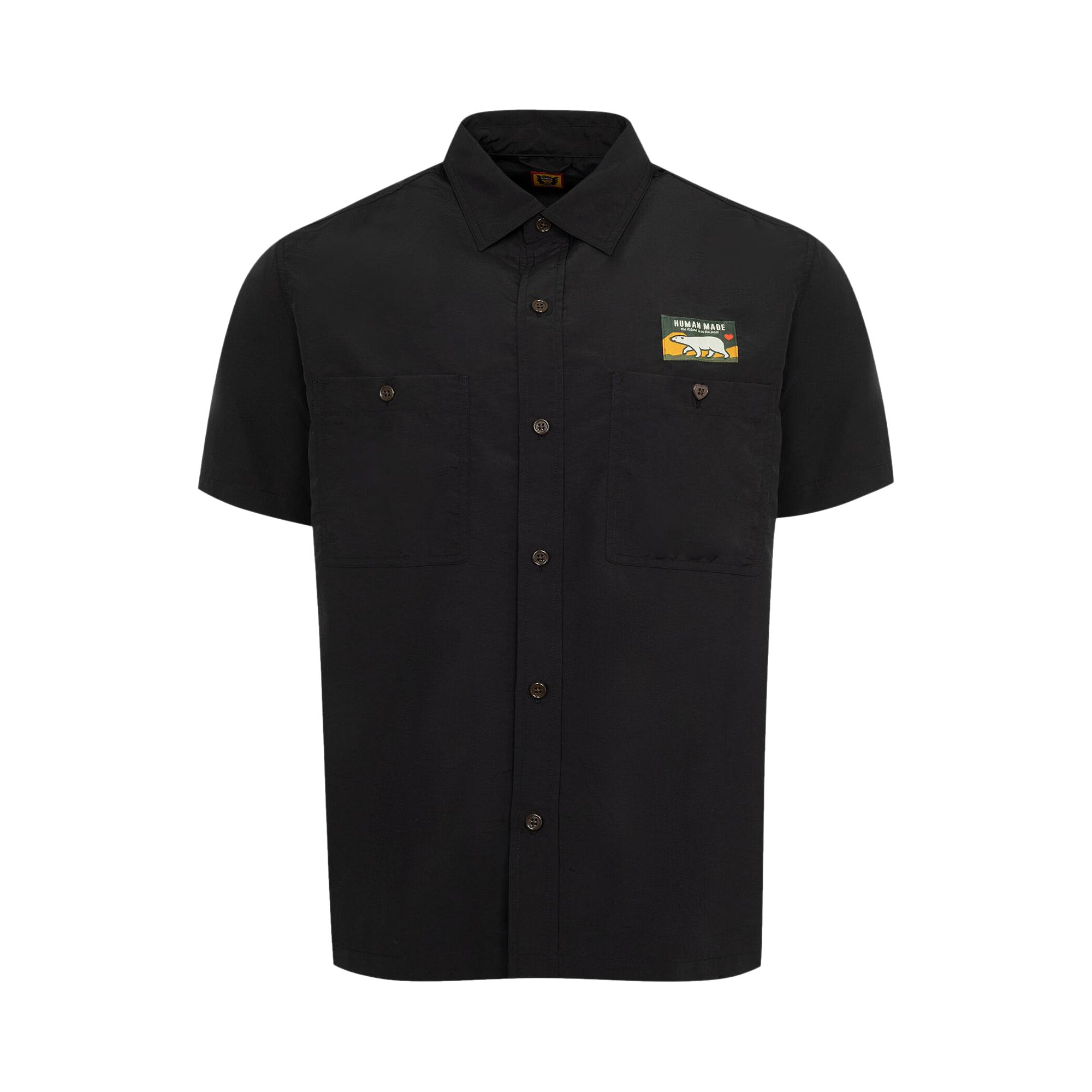 HUMAN MADE HUMAN MADE NYLON SHORT-SLEEVE SHIRT 'BLACK'
