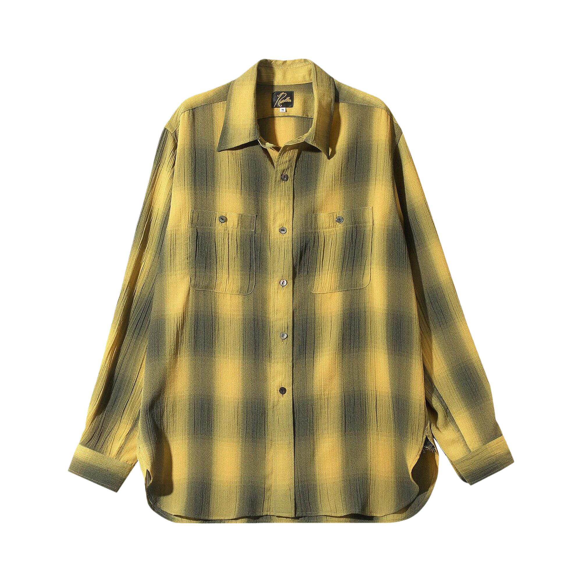 Pre-owned Needles Work Shirt 'yellow' | Men's Size Xl