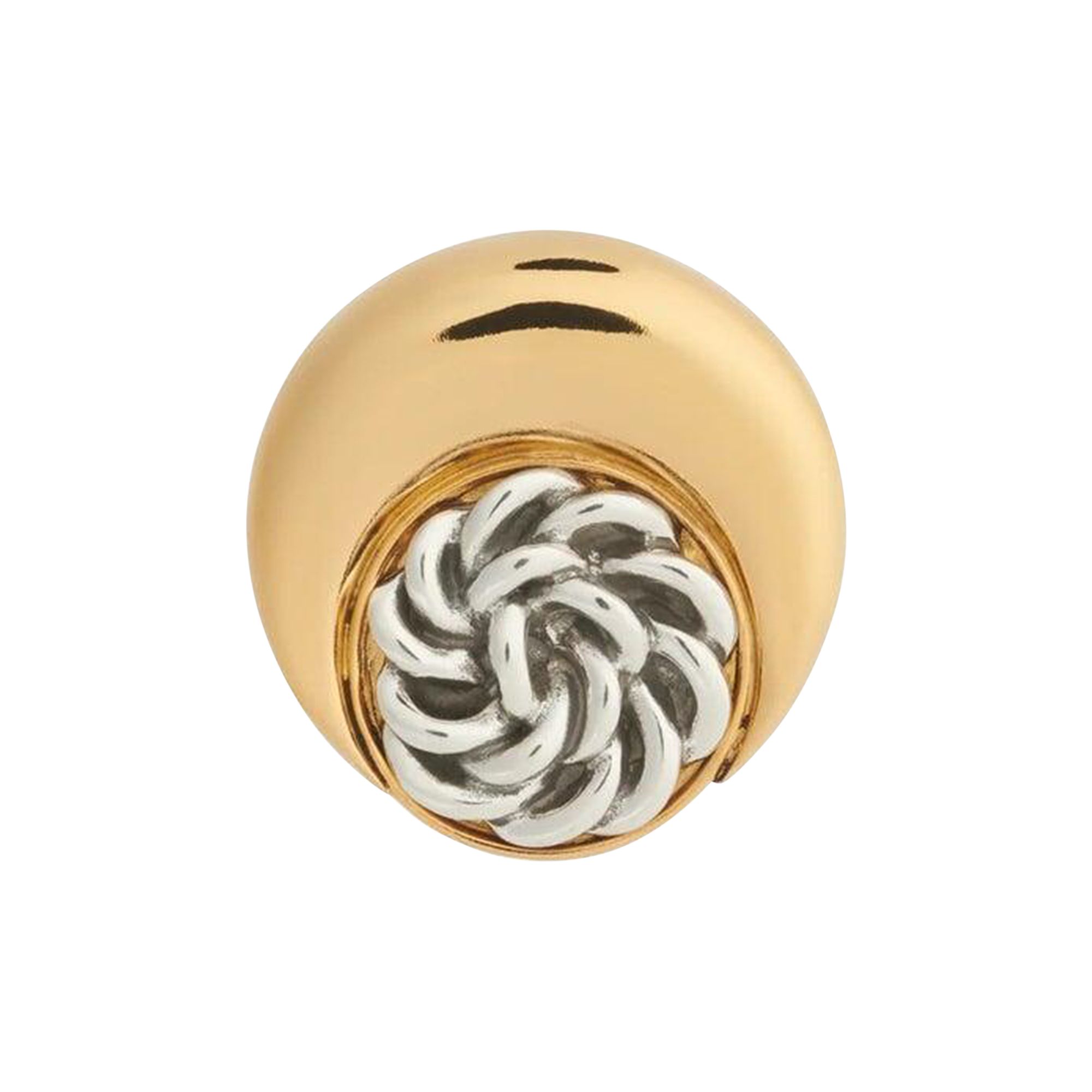 Pre-owned Marine Serre Regenerated Buttons Moon Earrings 'gold' | Women's Size Onesize