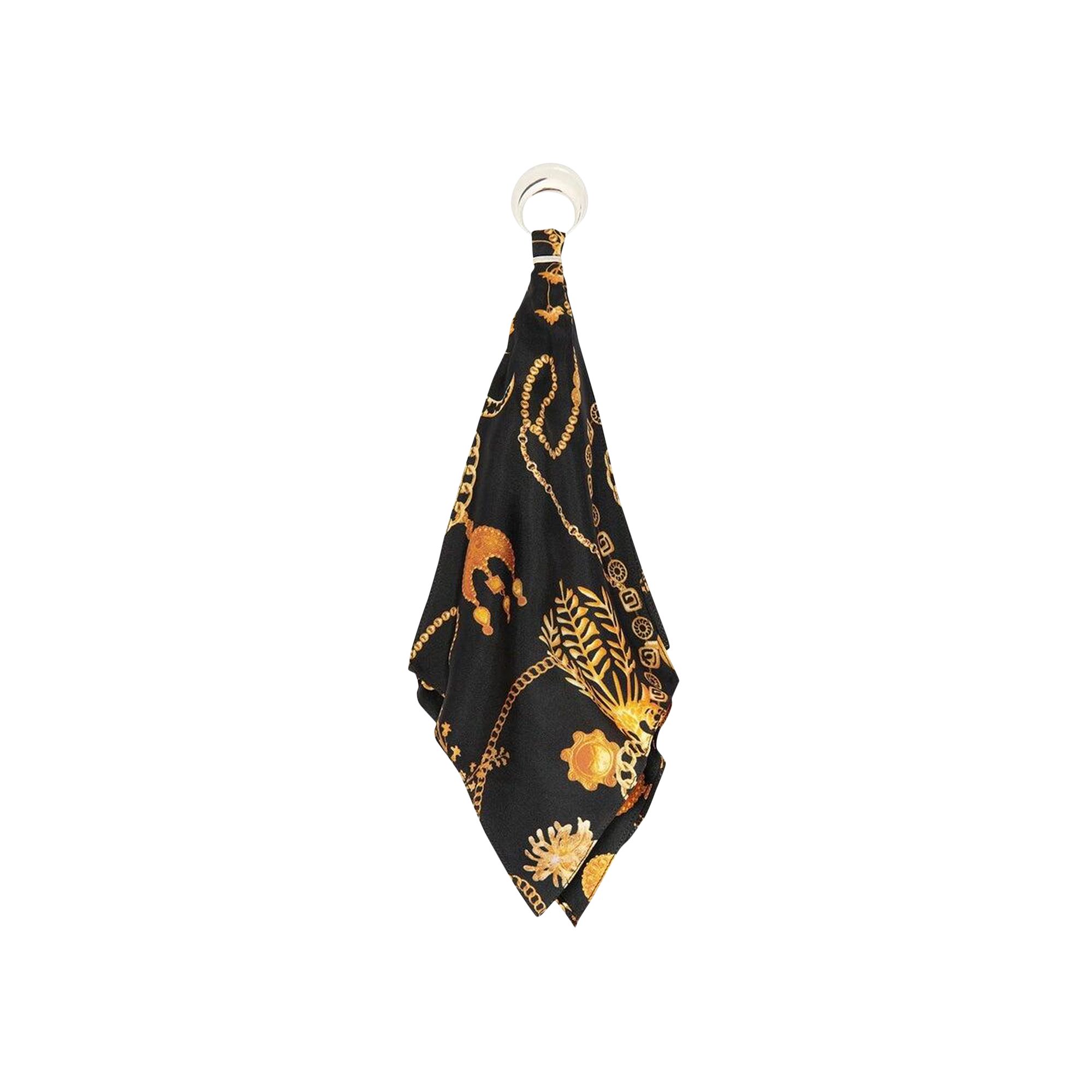 Marine Serre Regenerated Silk Scarves Moon Earrings 'Silver' | Women's Size Onesize