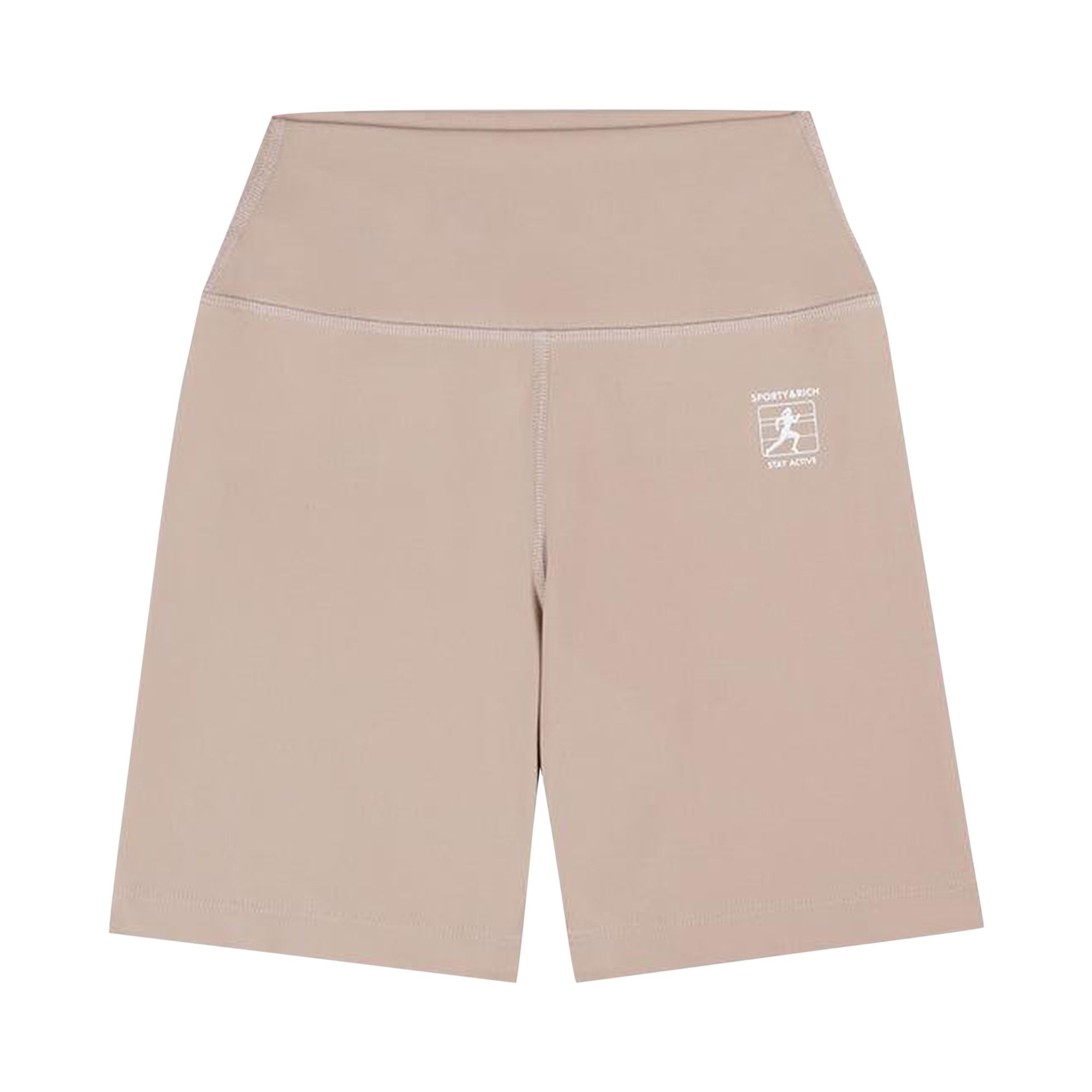 Pre-owned Sporty And Rich Sporty & Rich Stay Active Biker Short 'elephant/white' | Tan | Women's Size Xl In Brown