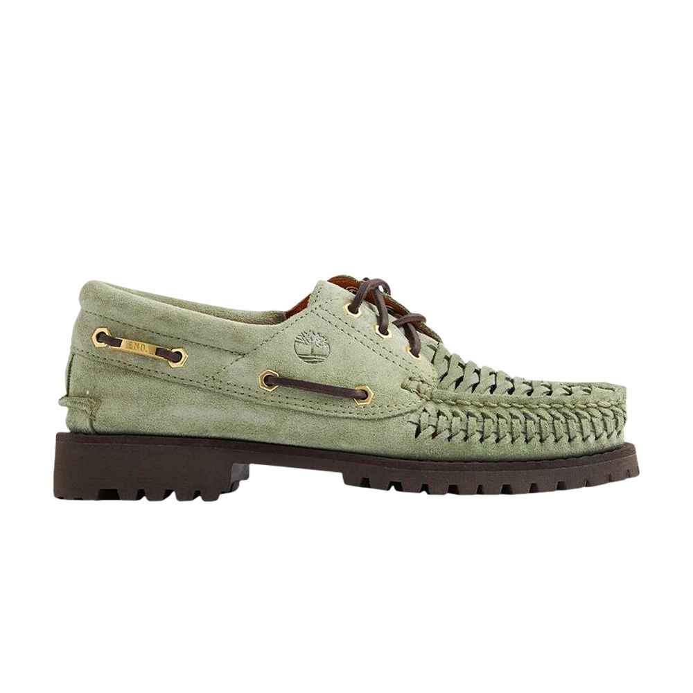 END. x 3-Eye Classic Lug Boat 'Light Green Suede' - TB0A6A8QE-BM1