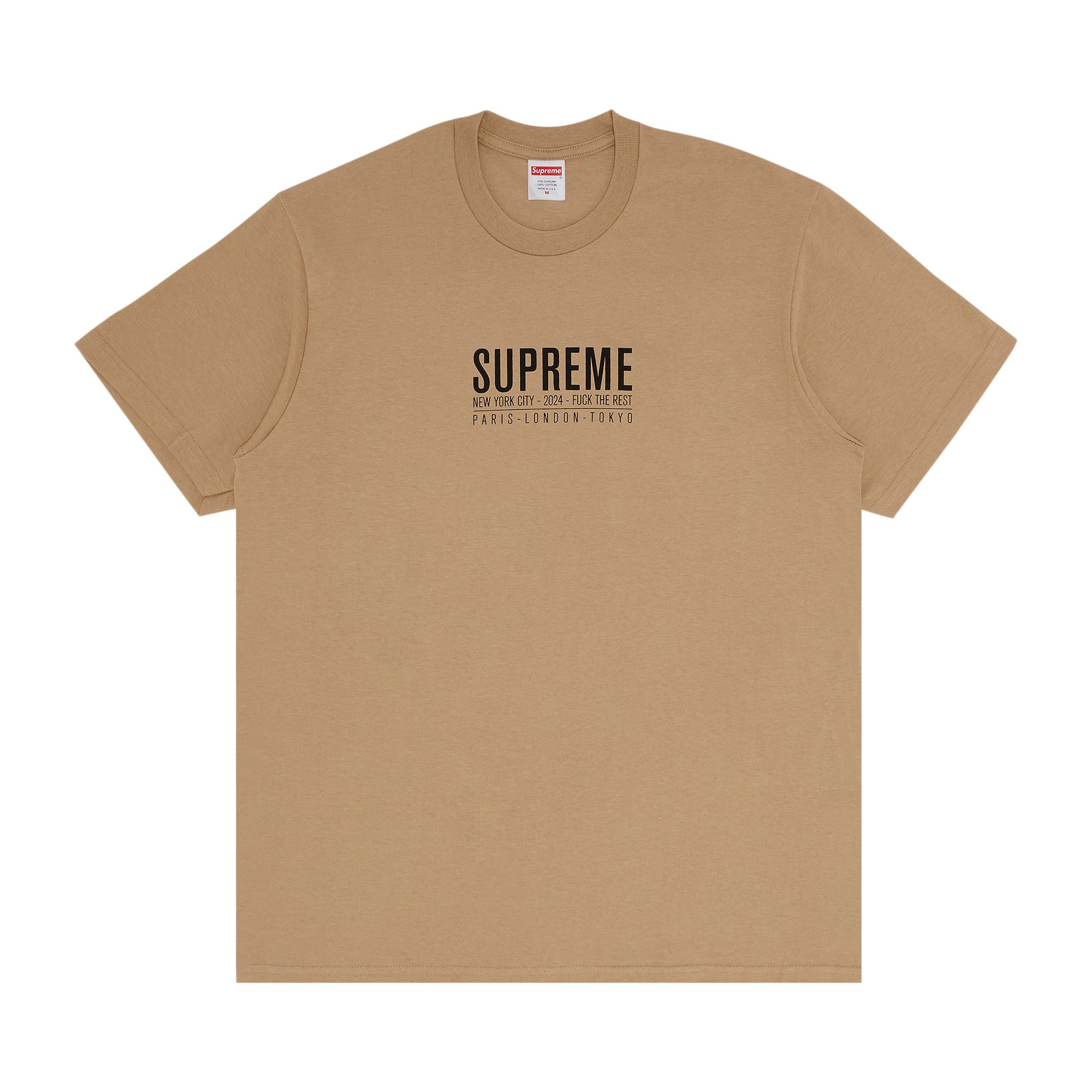 Supreme Paris Tee 'Khaki' | Tan | Men's Size M