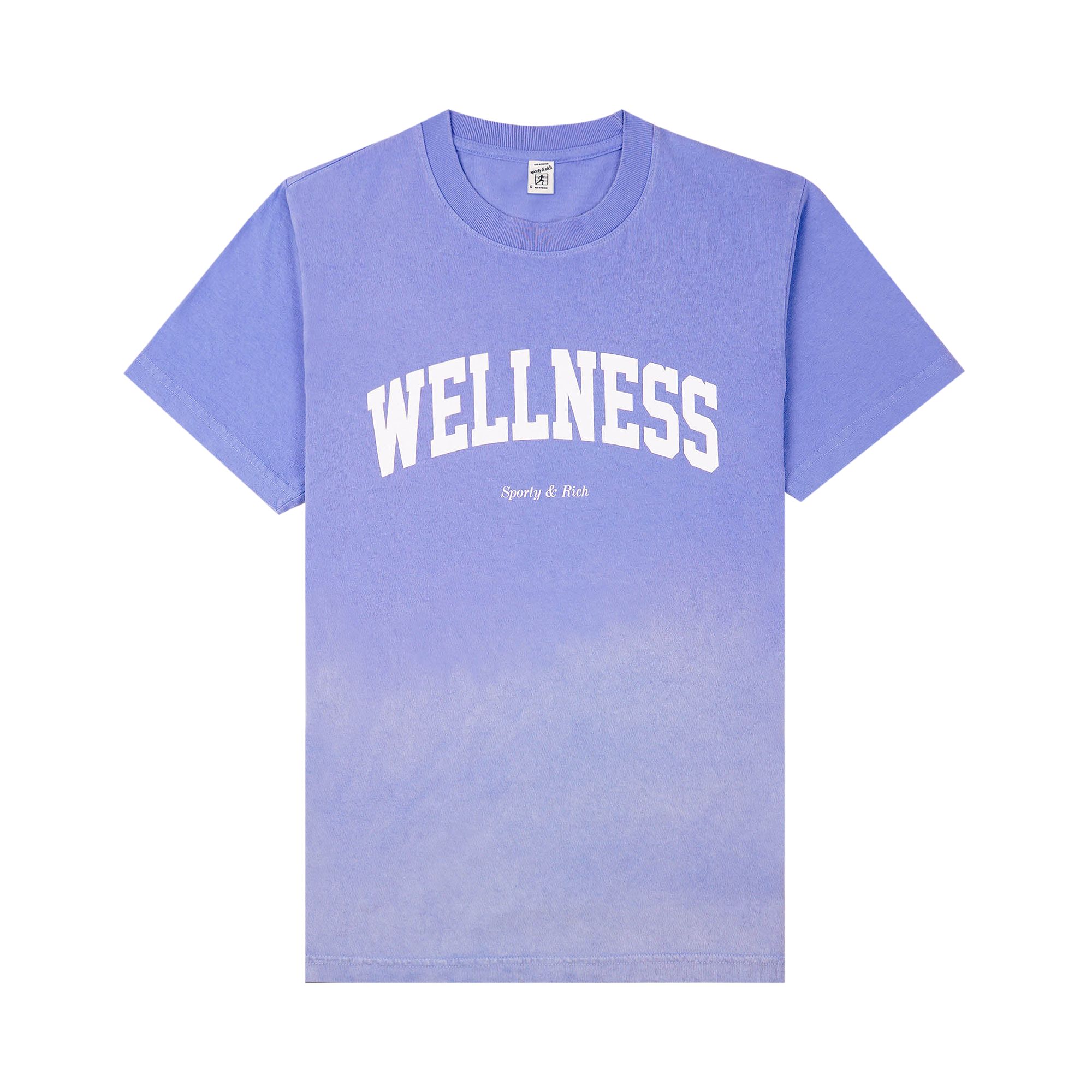 Sporty & Rich Wellness Ivy T-Shirt 'Dip Dye Blue/White' | Women's Size L