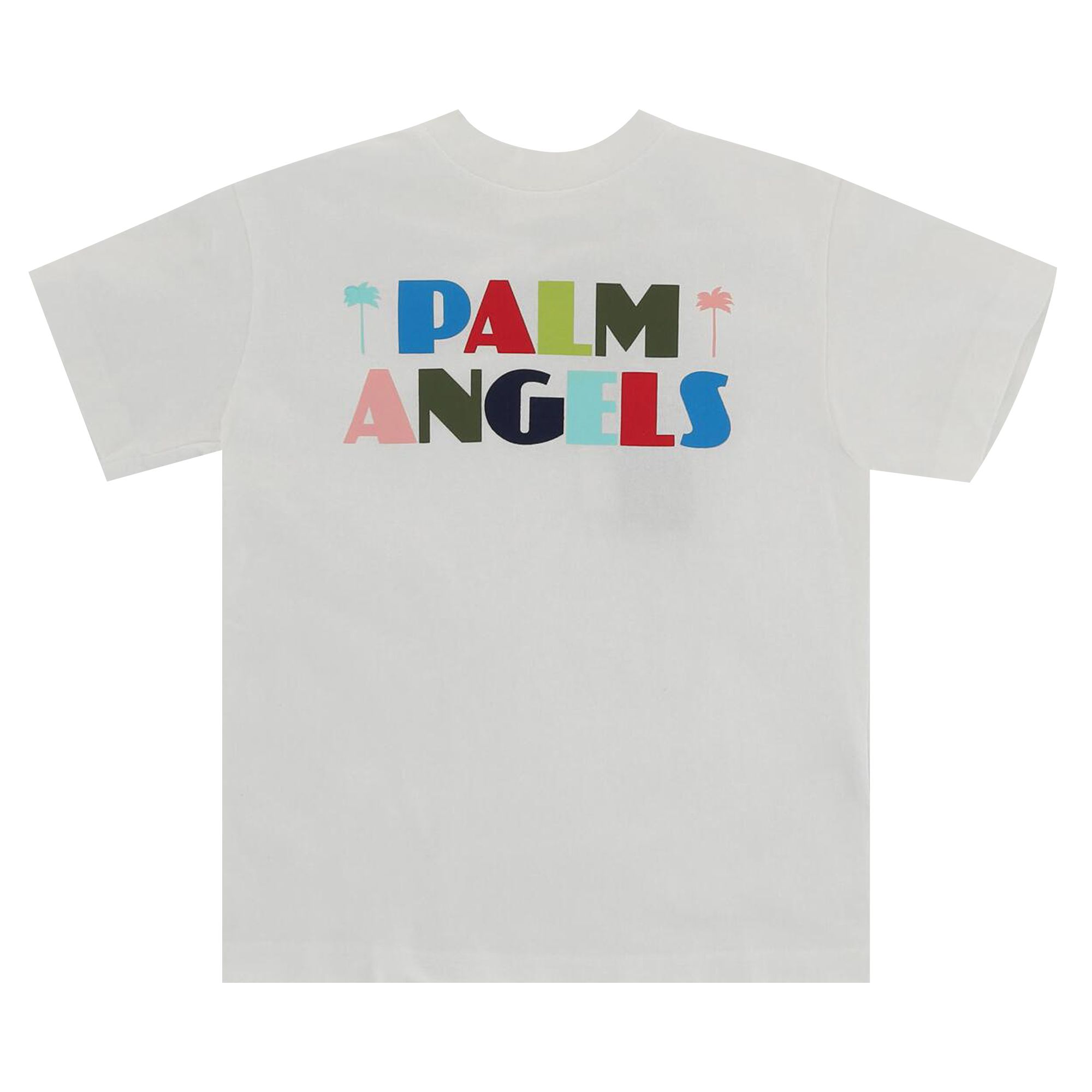 Palm Angels Kids Seasonal Logo T-Shirt 'White/Multicolor' | Kid's Size 12