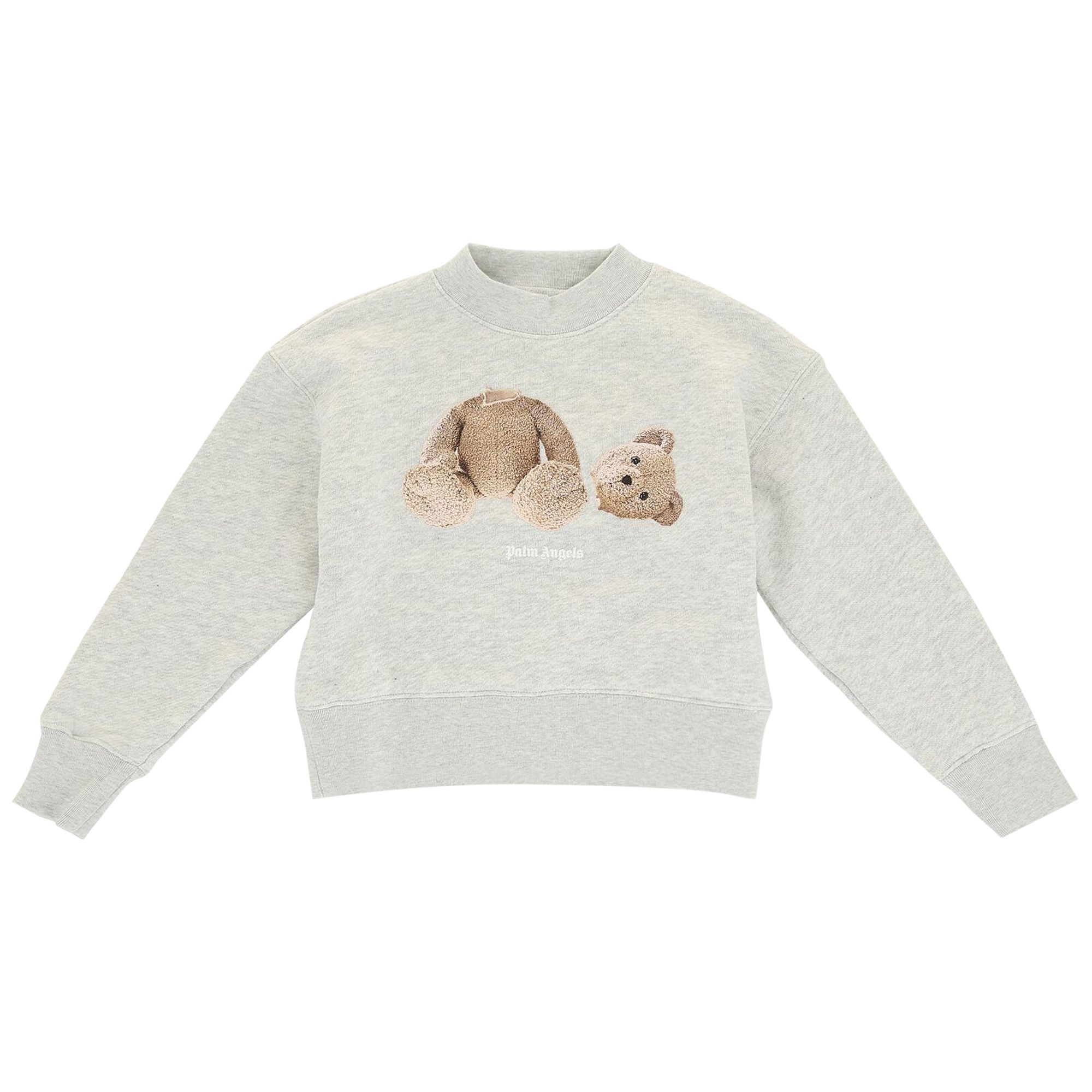 Palm Angels Kids Broken Bear Sweatshirt 'Grey' | Kid's Size 8