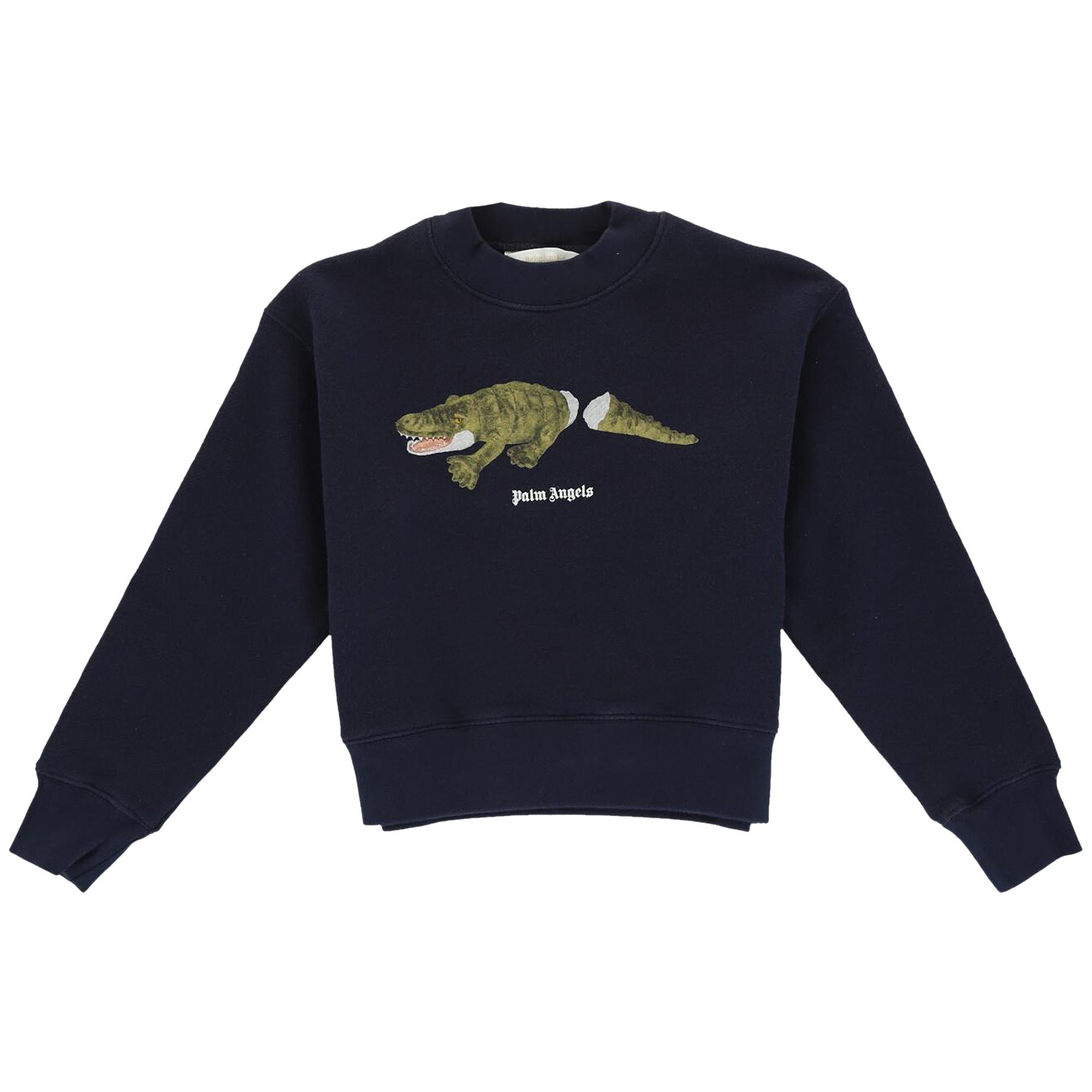 Palm Angels Kids Crocodile Crewneck 'Navy/Green' | Blue | Kid's Size 12