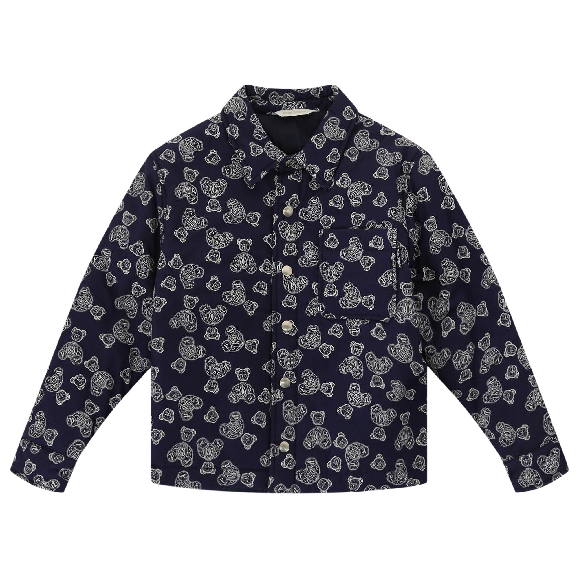 Palm Angels Kids Bear Logo Padded Jacket 'Navy/White' | Blue | Kid's Size 10