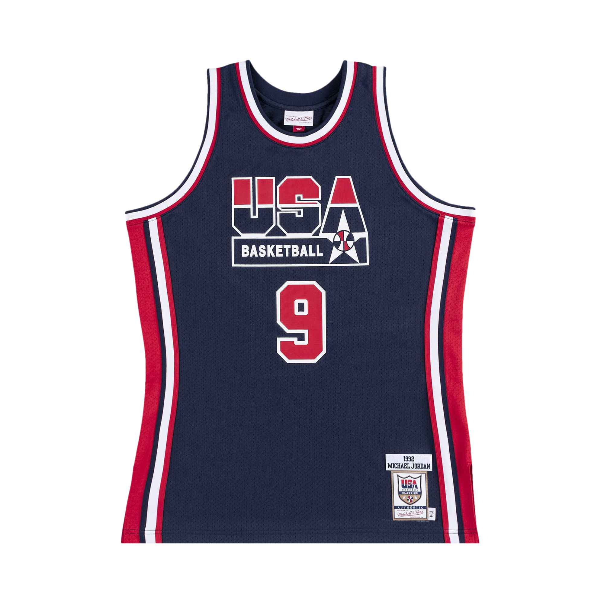 Pre-owned Mitchell & Ness Team Michael Jordan Usa Jersey 'blue' | Men's Size Xxl