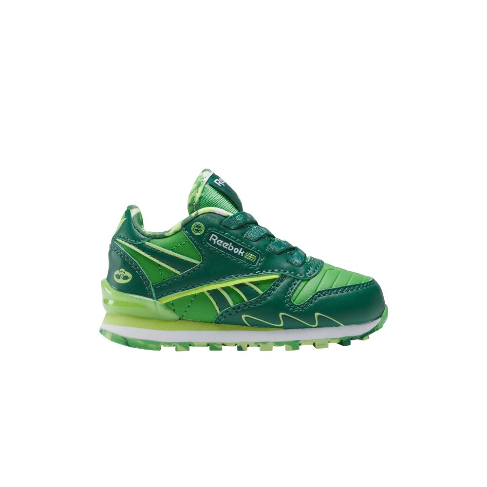 Pre-owned Reebok Pj Masks X Classic Leather Step 'n' Flash Toddler 'gekko' | Green | Infant Size 9