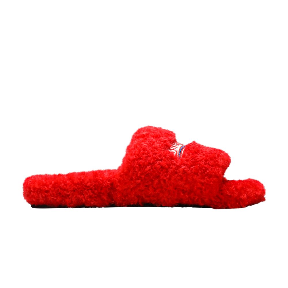 Balenciaga Wmns Furry Slides 'Red' | Women's Size 36