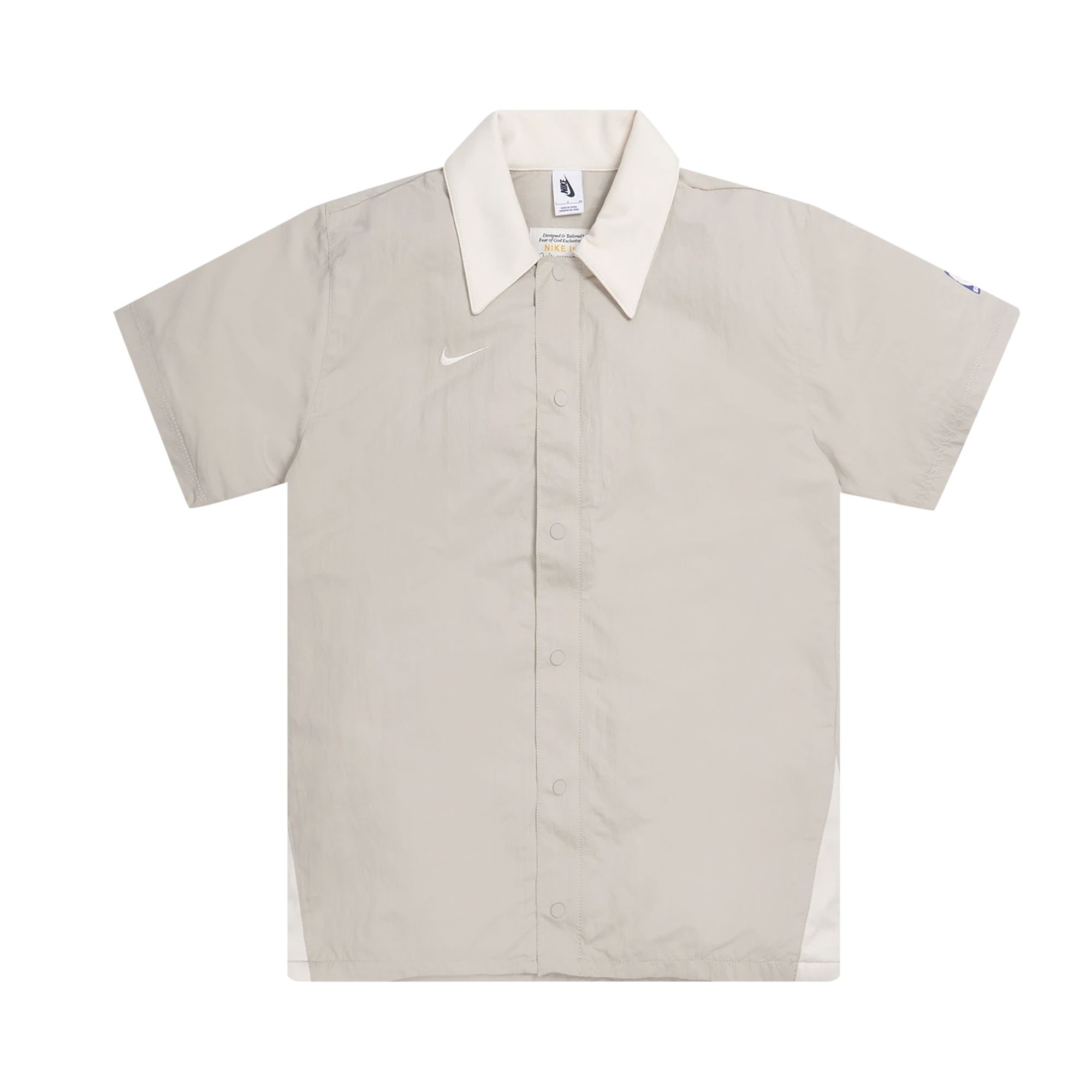 Nike x Fear Of God NRG Short-Sleeve Shooting Shirt 'String' | Tan | Men's Size XS