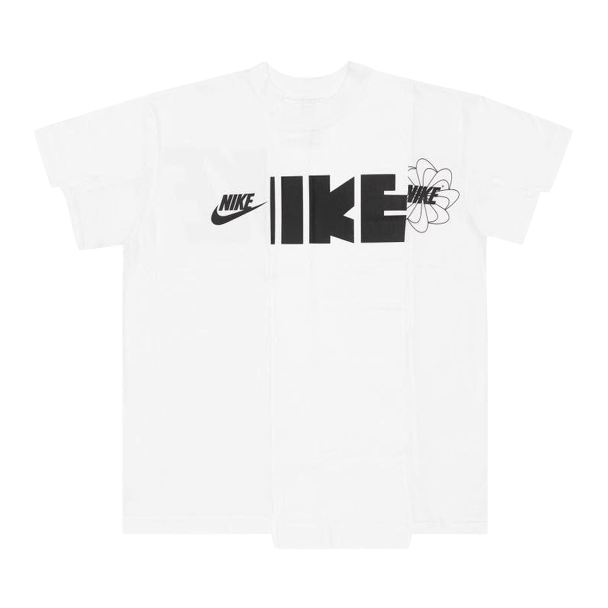 Nike x Sacai Hybrid T-Shirt 'White' | Men's Size 2XS