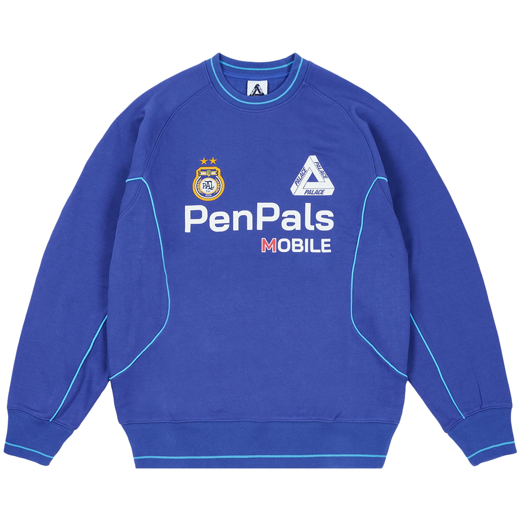 Pre-owned Palace Pen Pals Crew 'blue'