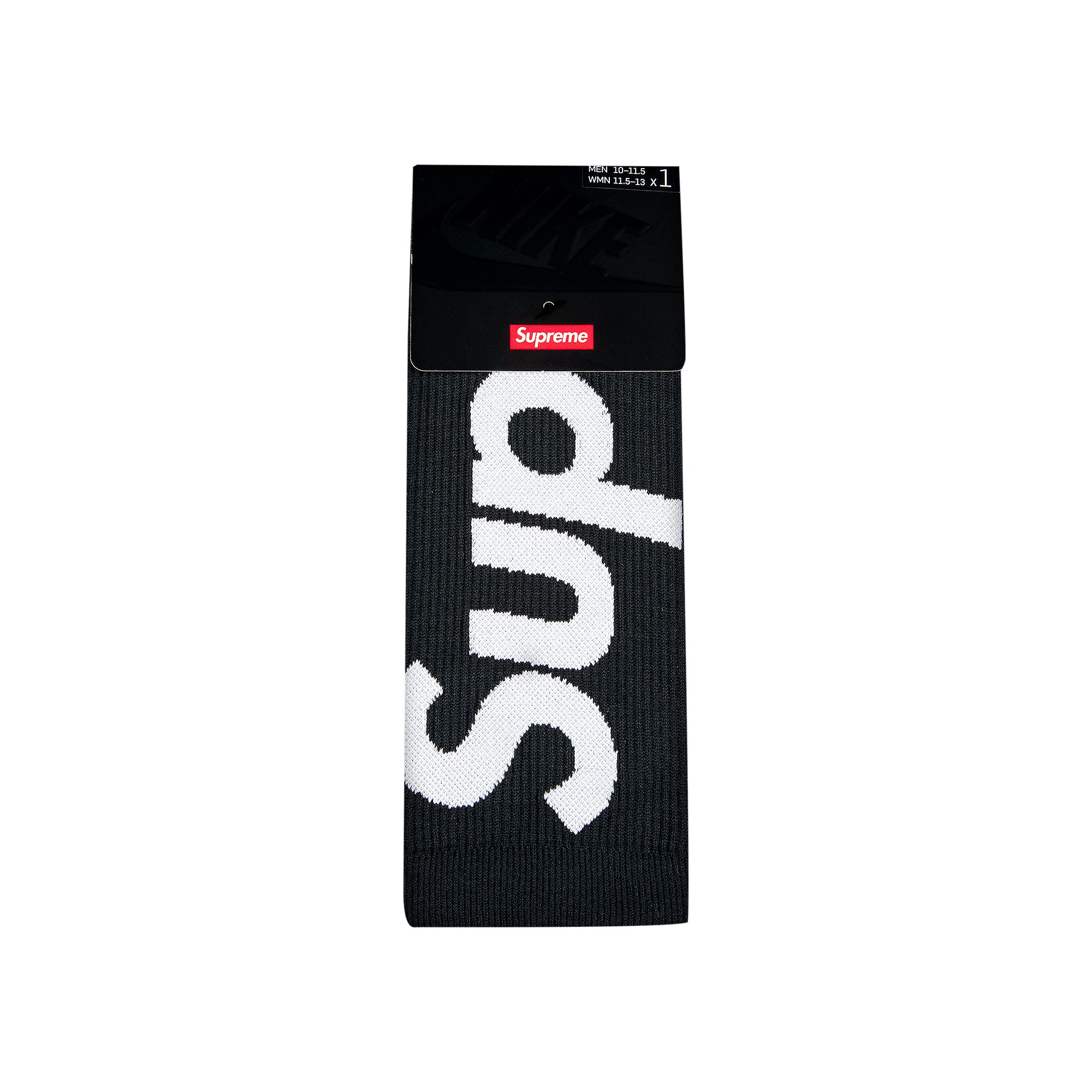 Supreme x Nike Lightweight Crew Socks 'Black' | Men's Size 5