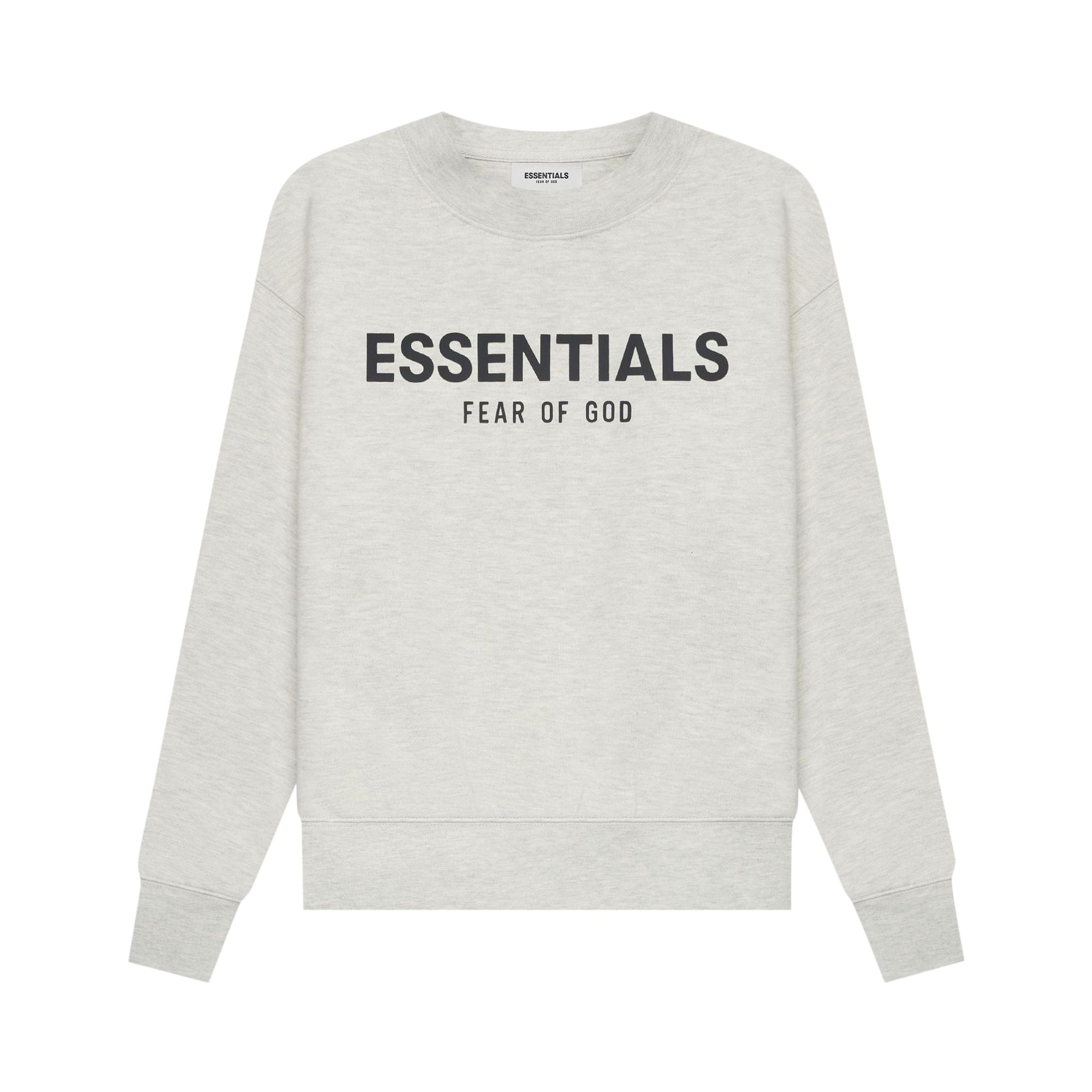 Fear of God Essentials Kids Pull-Over Crewneck 'Light Heather Oatmeal' | Grey | Kid's Size 12