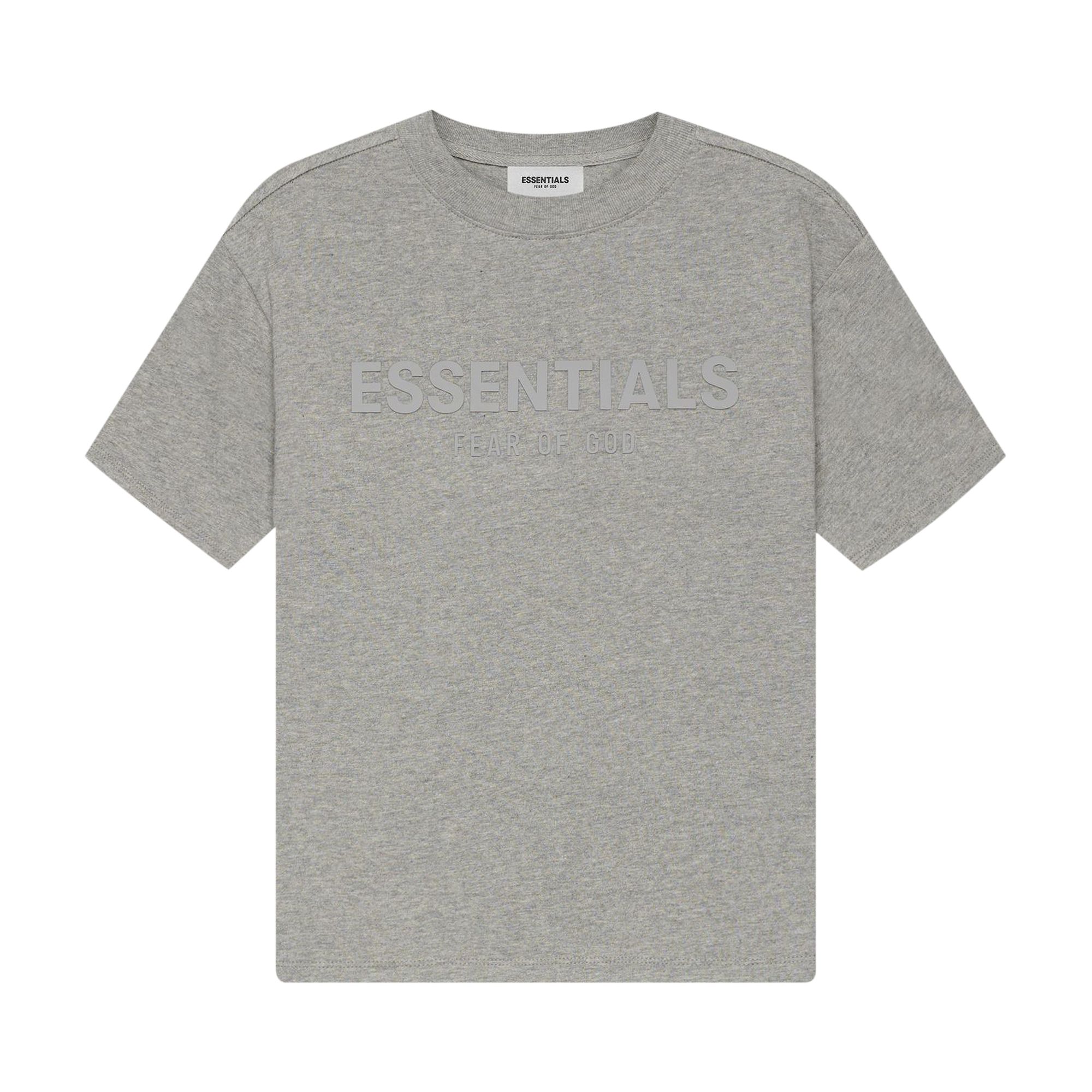 Fear of God Essentials Kids Short-Sleeve Tee 'Dark Heather Oatmeal' | Grey | Kid's Size 8