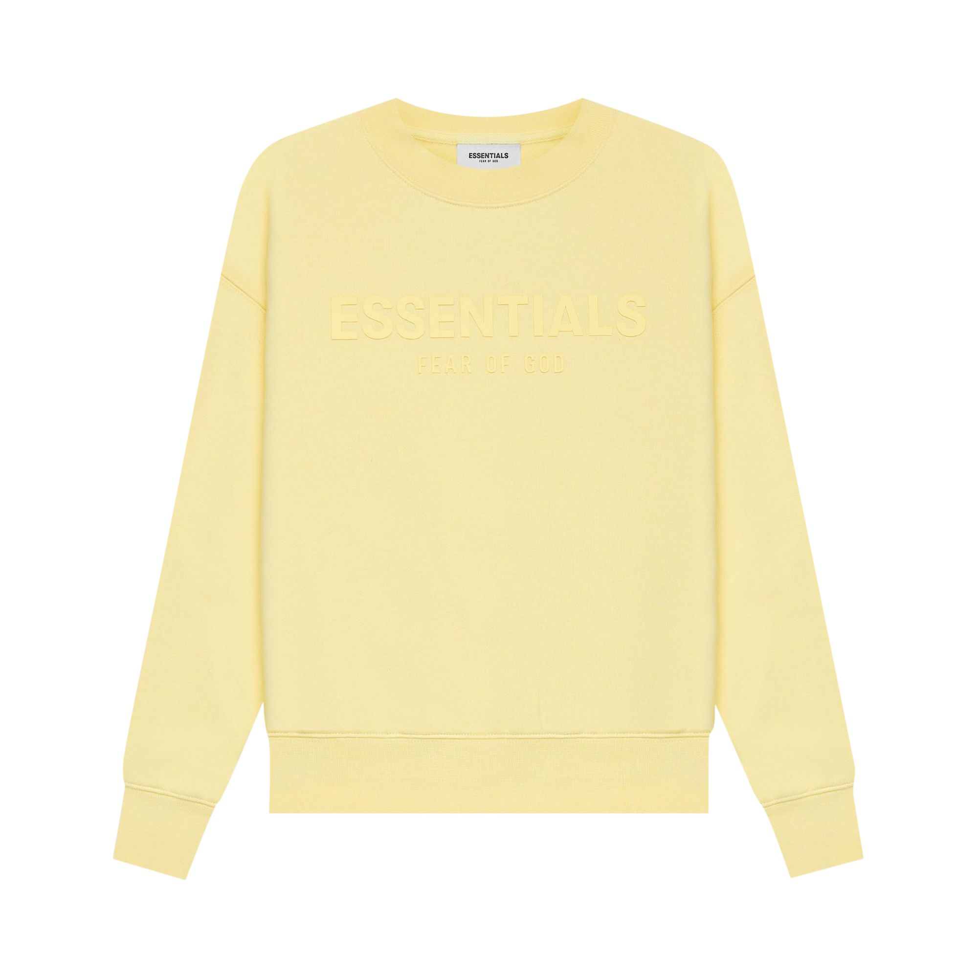 Fear of God Essentials Kids Pull-Over Crewneck 'Lemonade' | Yellow | Kid's Size -4.5