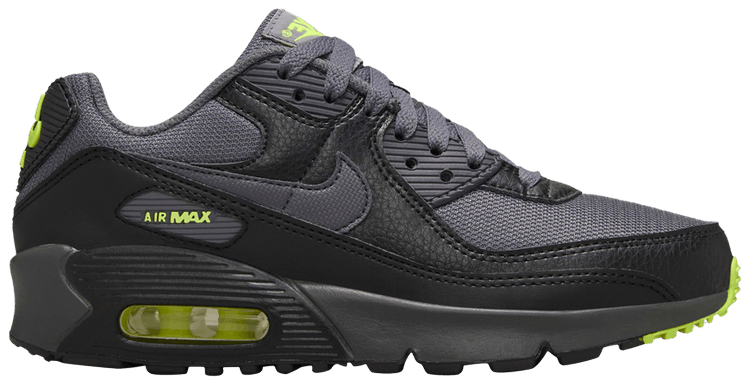 Nike Air Max 90 Next Nature GS Black Volt Dark Grey