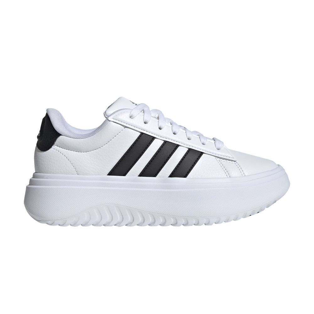 Pre-owned Adidas Originals Wmns Grand Court Platform 'white Black'