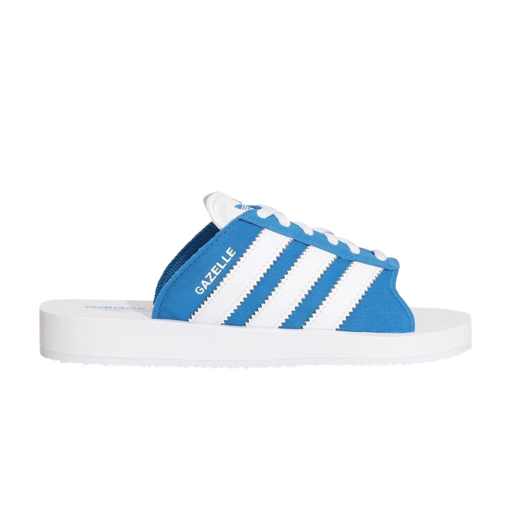 Pre-owned Adidas Originals Gazelle Beach Slides 'bluebird'