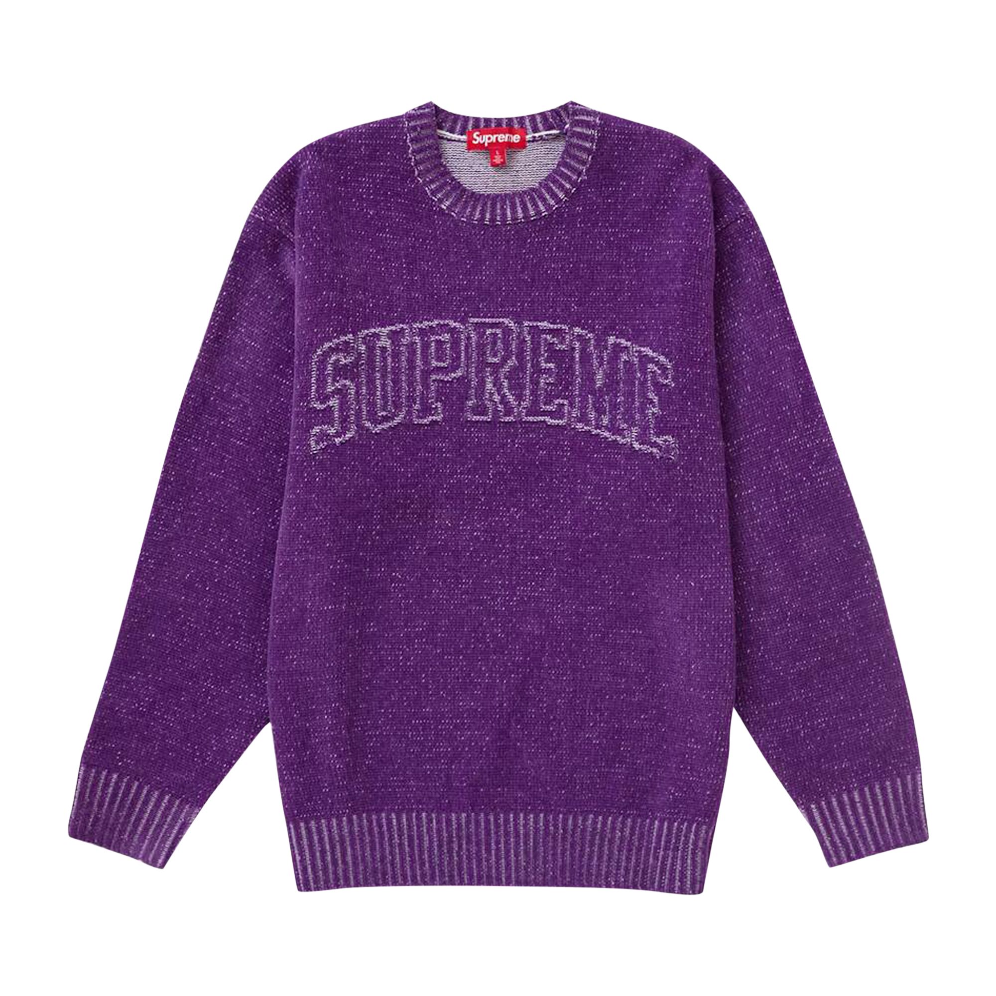 Pre-owned Supreme Contrast Arc Sweater 'purple'