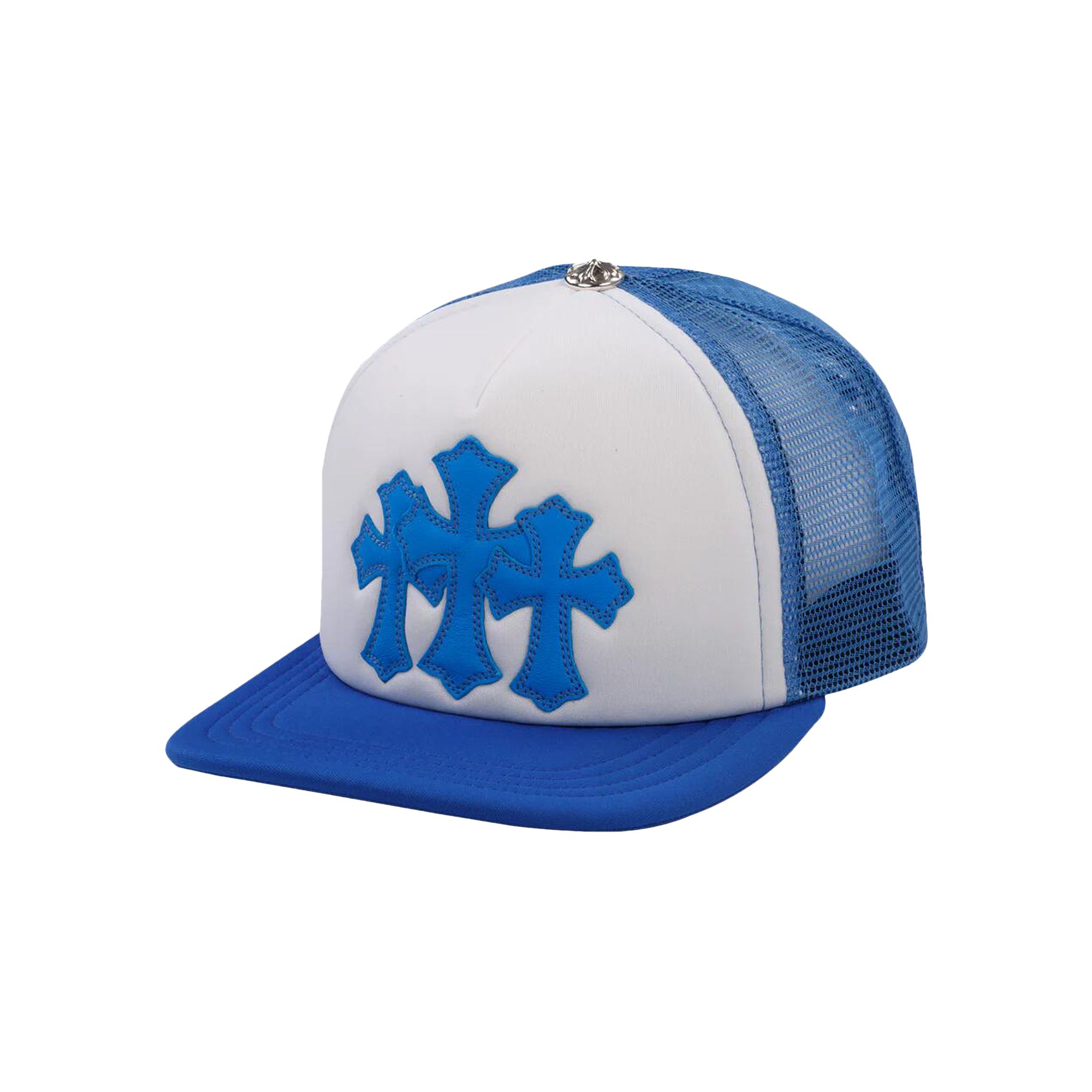 Pre-owned Chrome Hearts Cemetery Trucker Hat 'blue'
