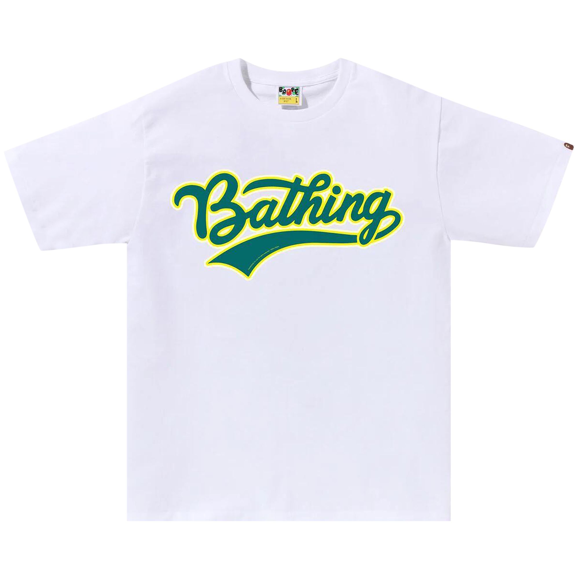 BAPE Varsity Baseball Logo Tee 'White' | Men's Size M